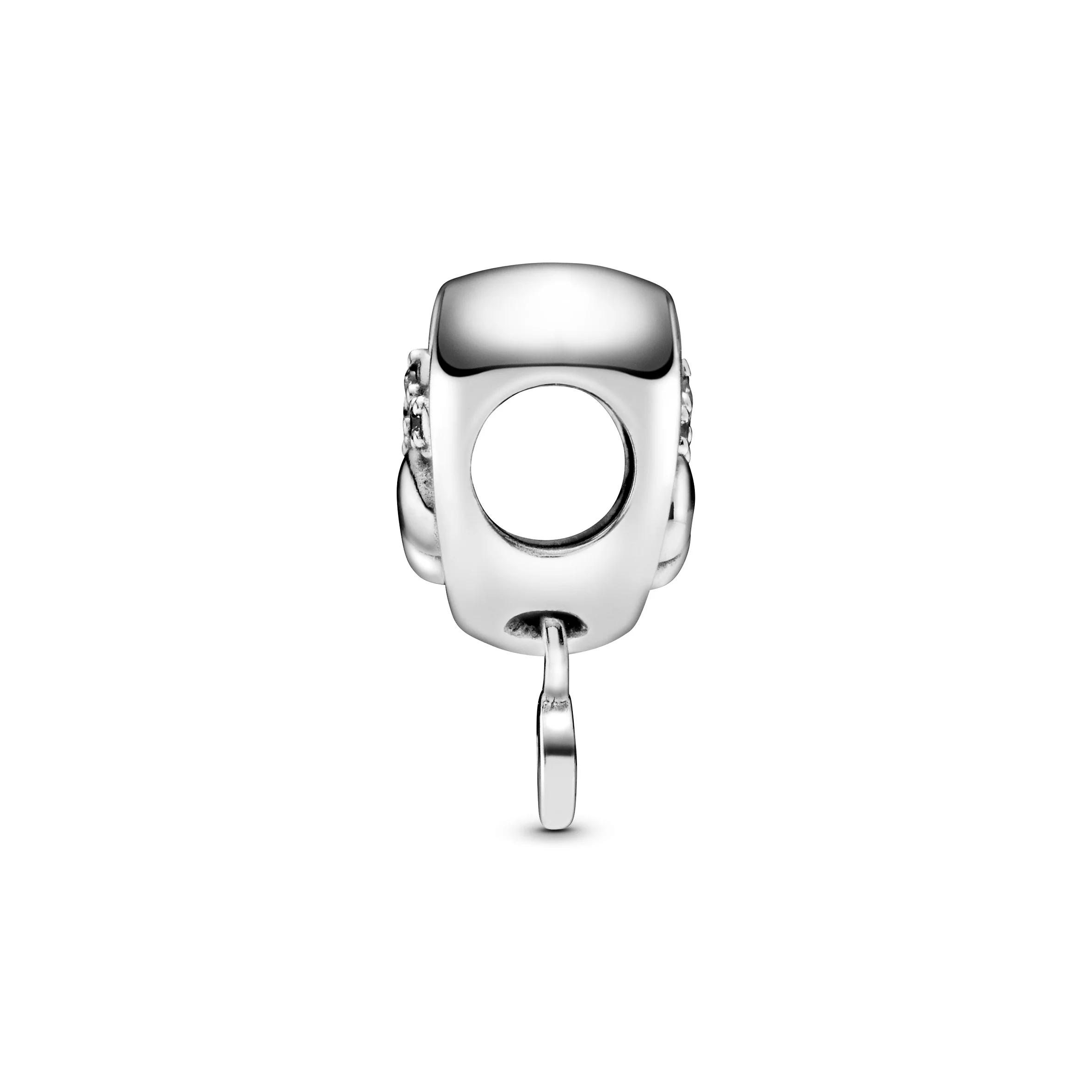 Paw Heart Sterling Silver Charm With Clear Cubic Zirconia - Image 5