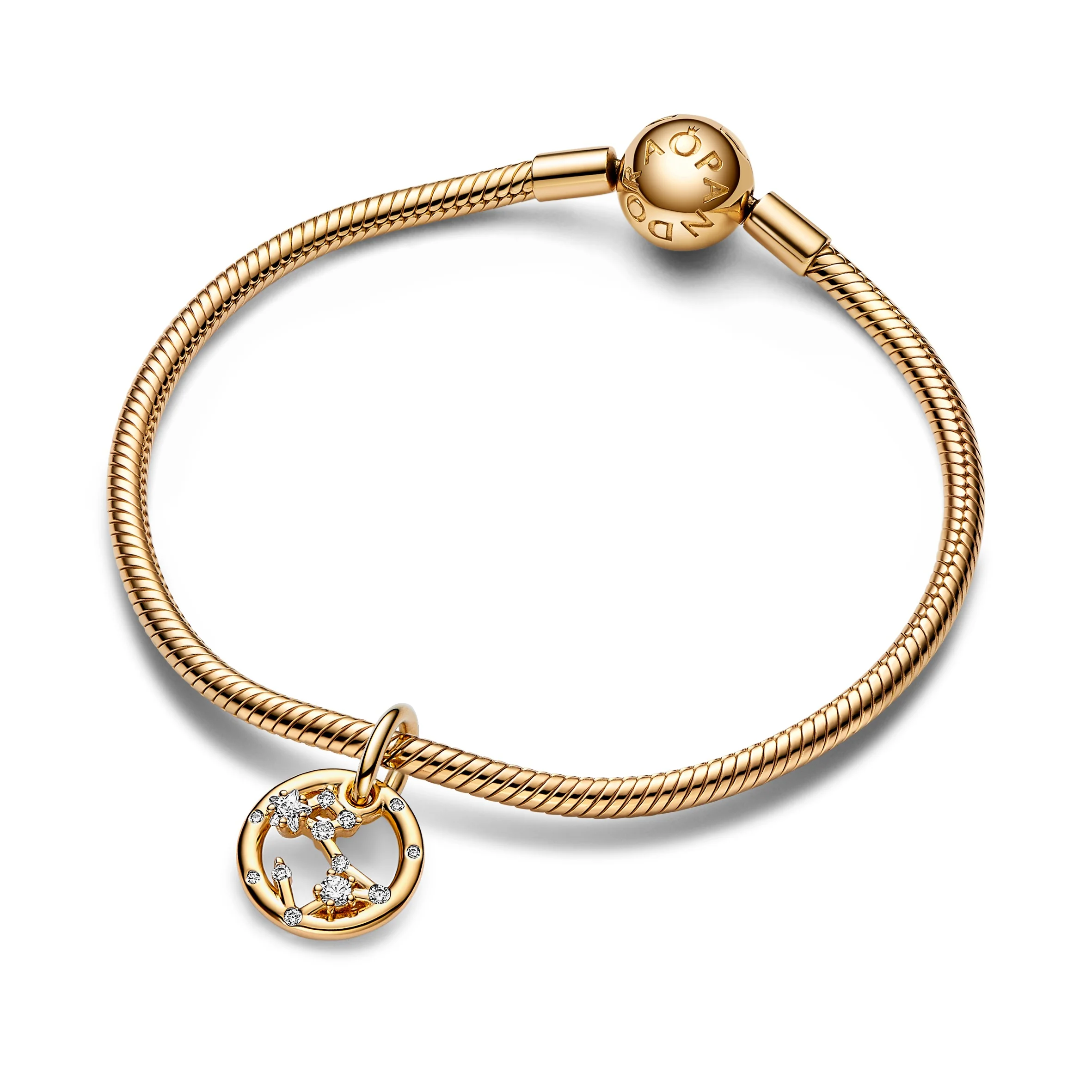 Pisces Zodiac 14K Gold-Plated Dangle With Clear Cubic Zirconia - Image 5