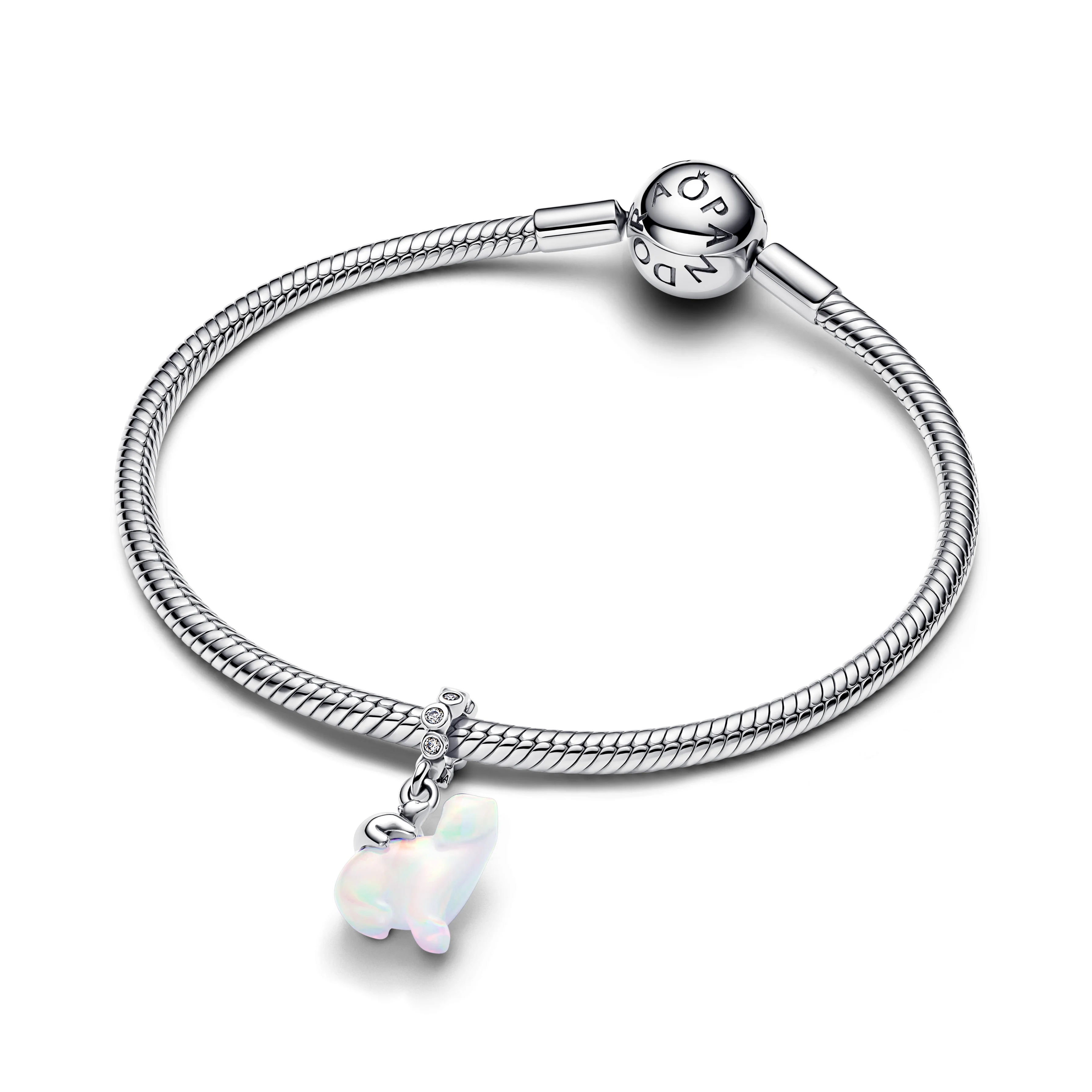 Polarbears Sterling Silver Dangle With Clear Cubic Zirconia And Aurora Lab-Grown Opal Resin - Image 4