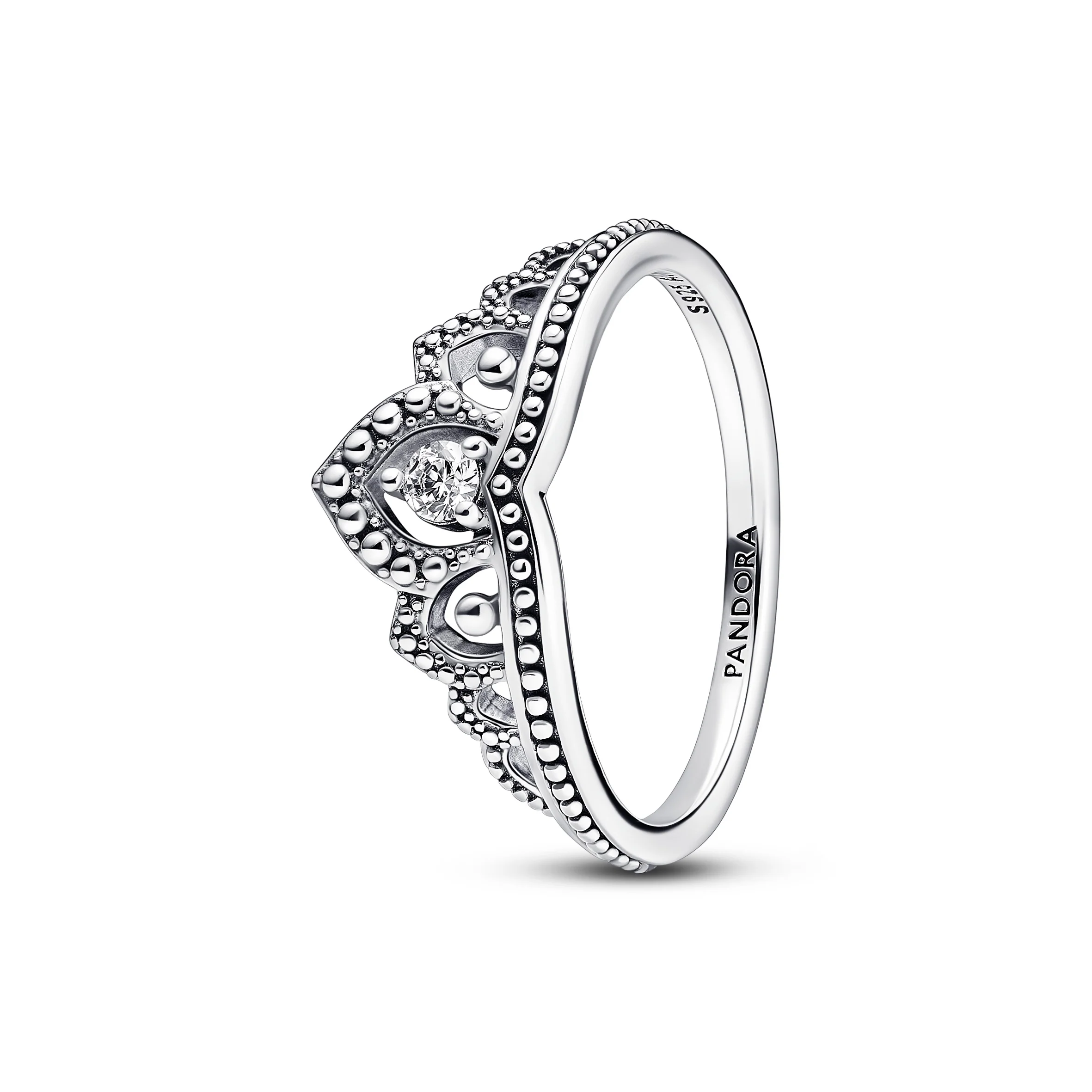 Regal Tiara Sterling Silver Ring With Clear Cubic Zirconia - Image 3