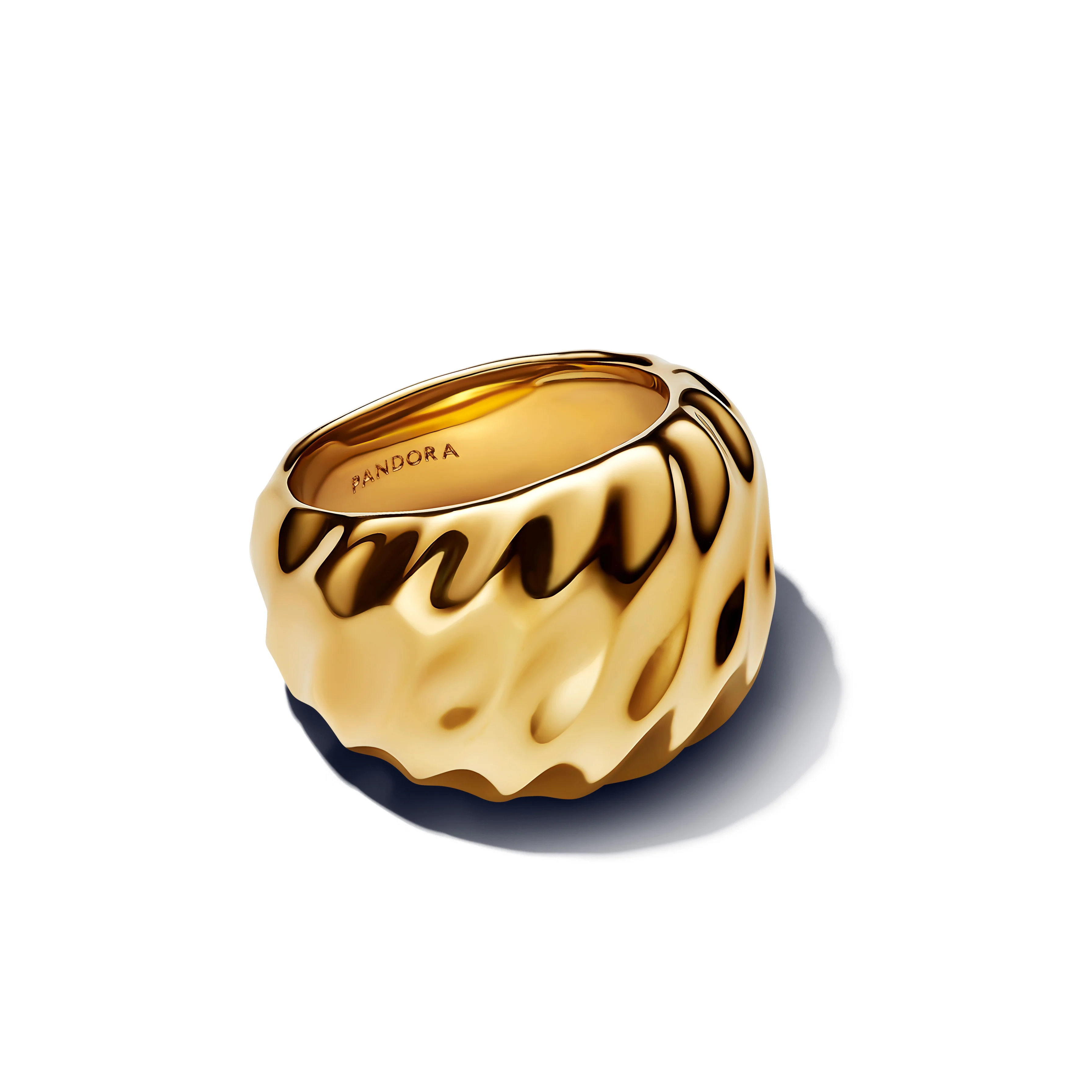 Rippled 14K Gold-Plated Ring - Image 3
