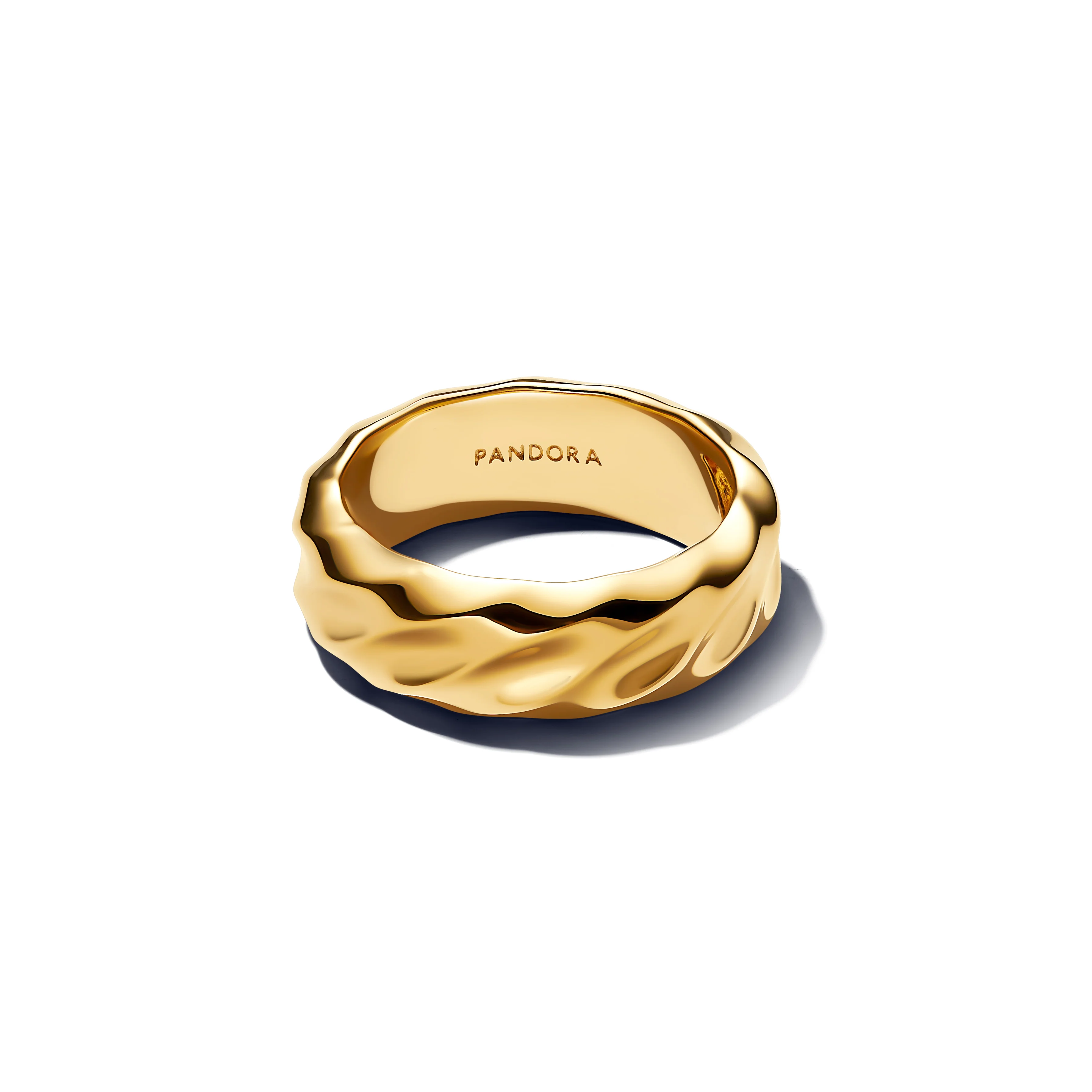 Rippled 14K Gold-Plated Ring - Image 3