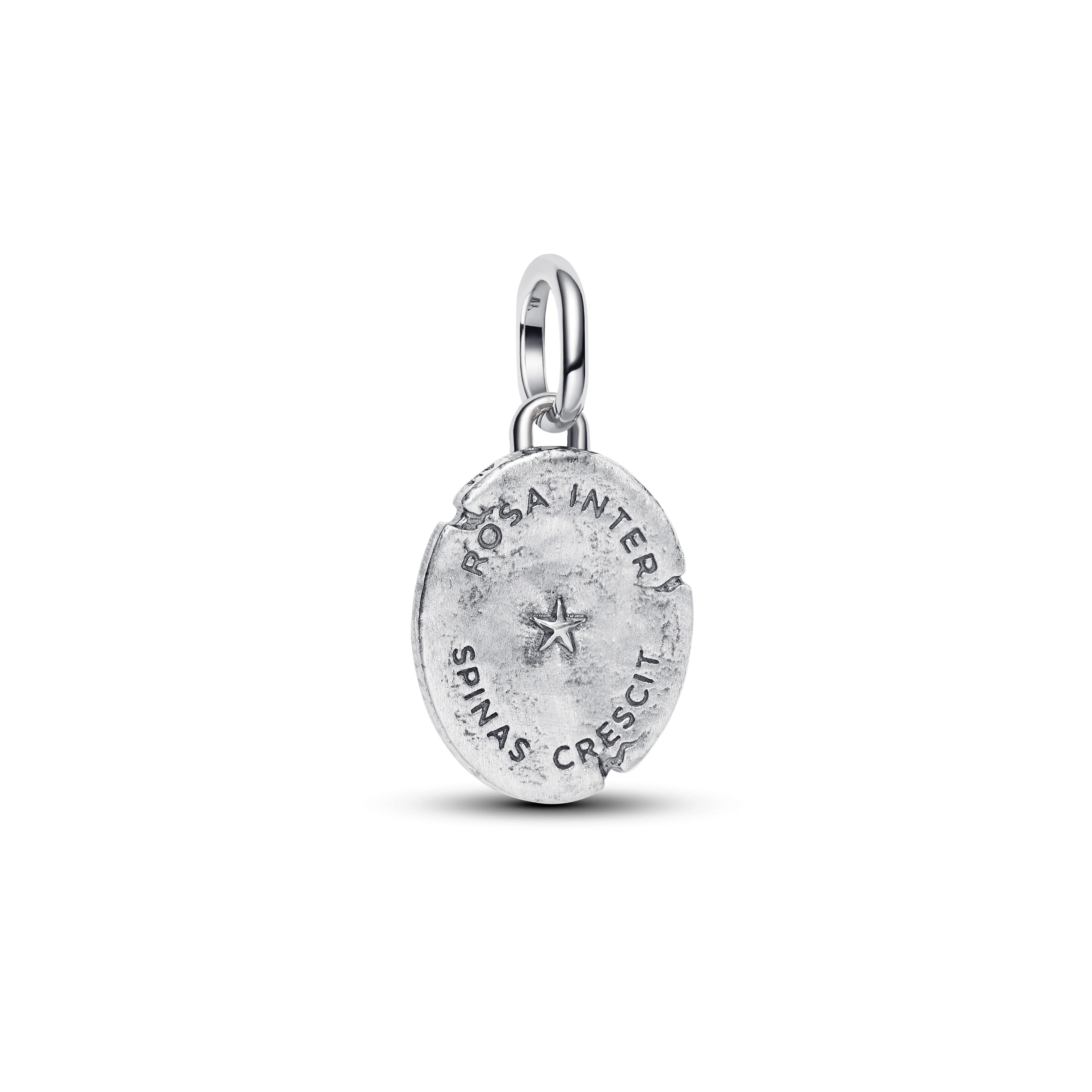 Rose Sterling Silver And 14K Gold-Plated Medallion - Image 2