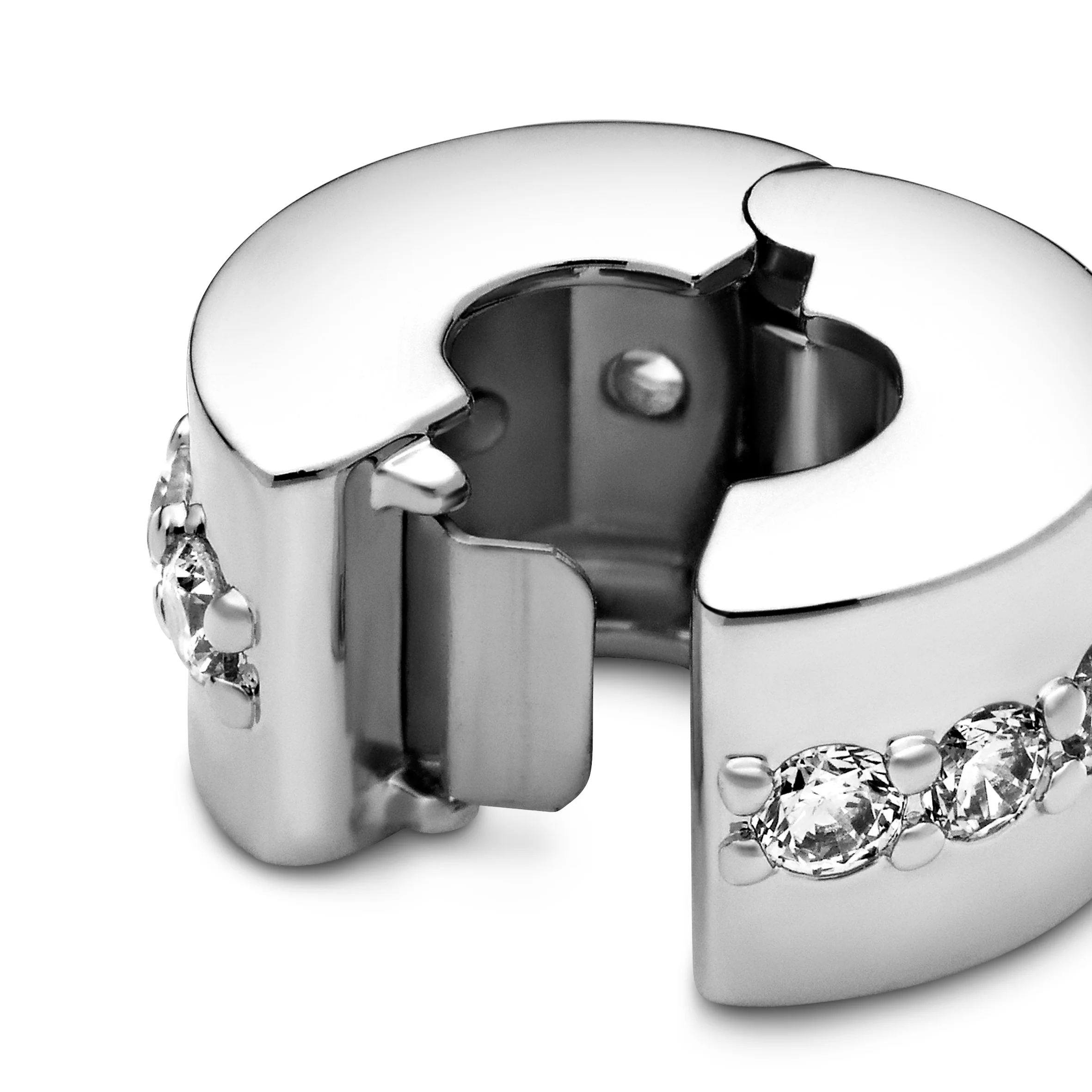 Silver Clip With Clear Cubic Zirconia - Image 4