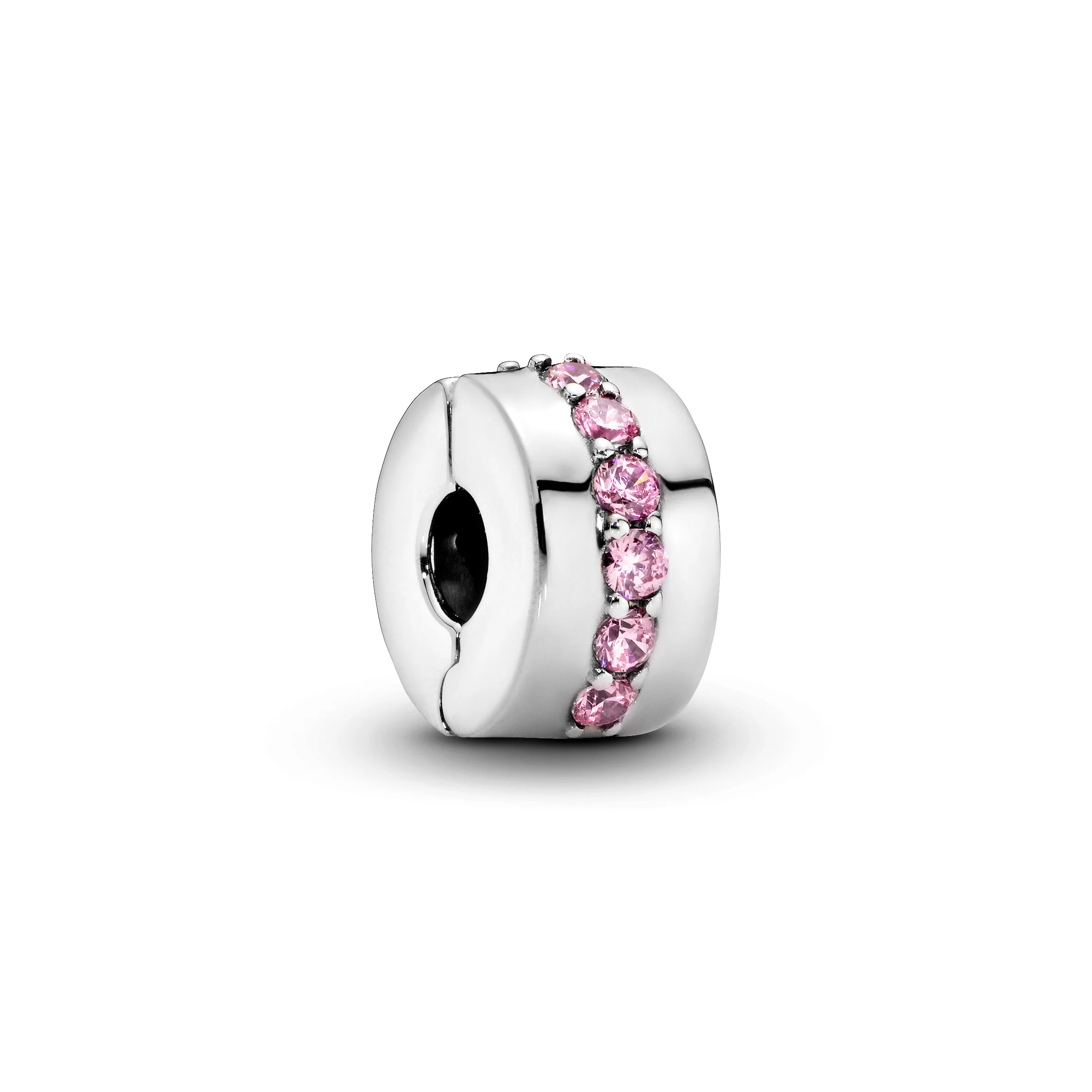 Silver Clip With Pink Cubic Zirconia - Image 7