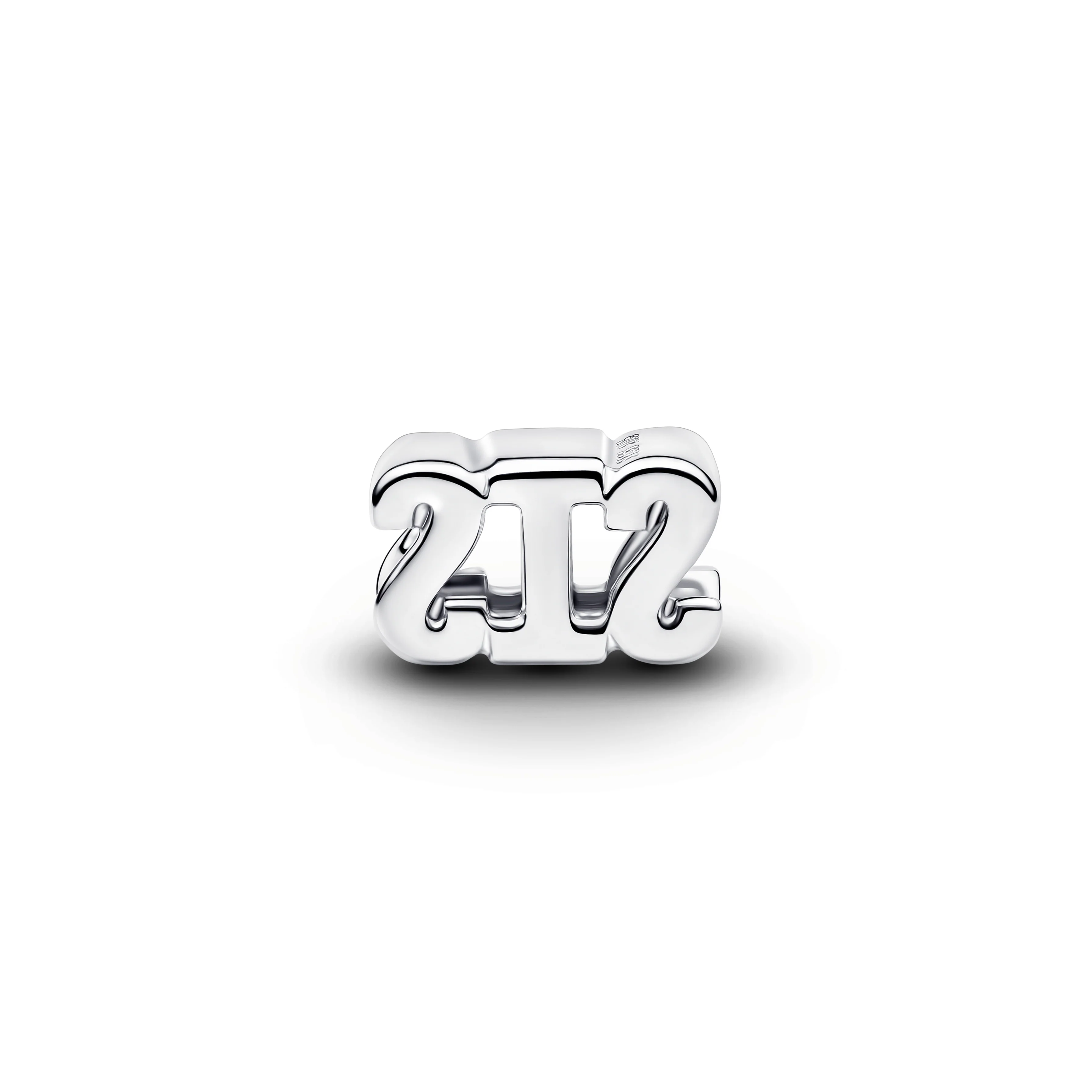 Sis Sterling Silver Charm With Clear Cubic Zirconia - Image 2