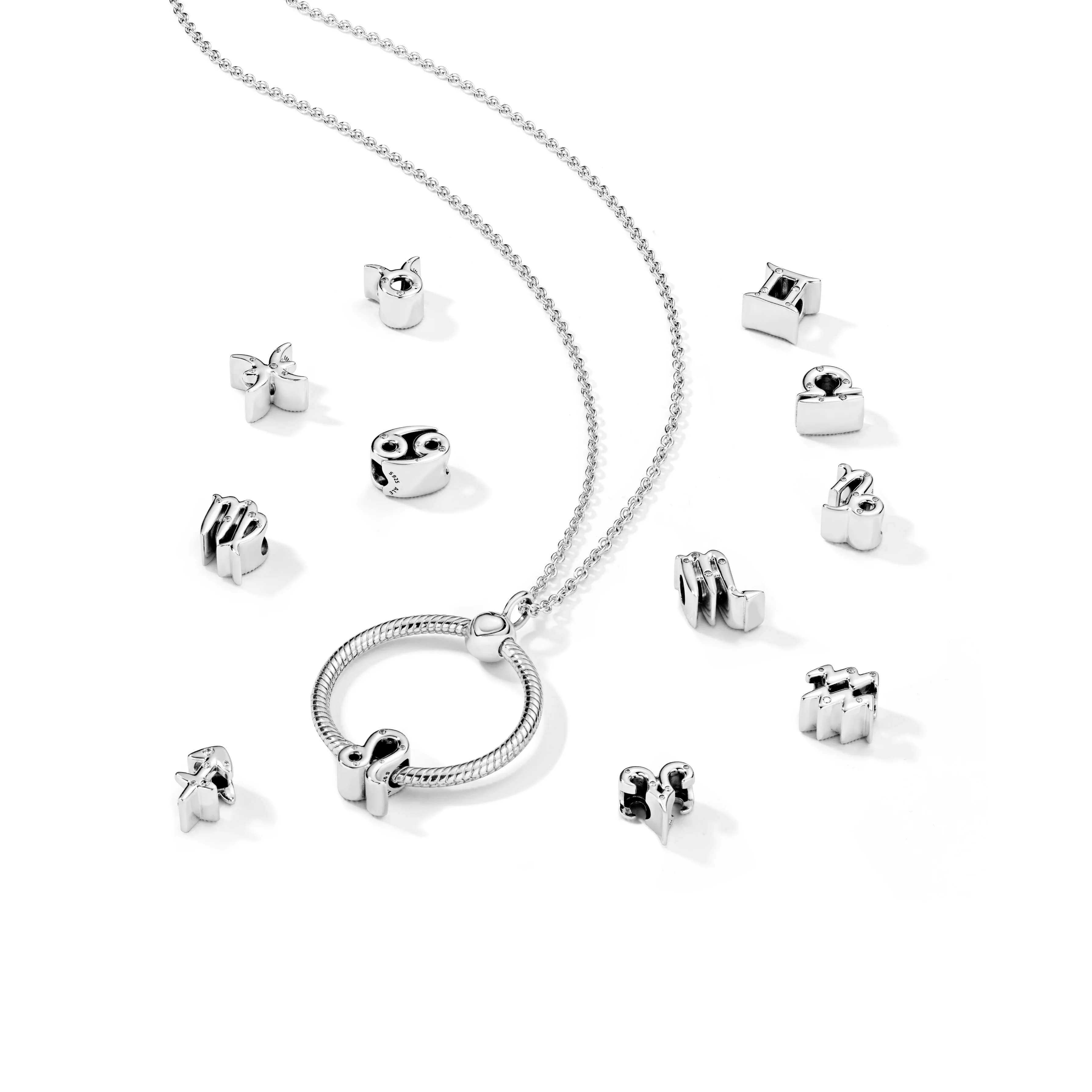 Small Sterling Silver O Pendant - Image 3