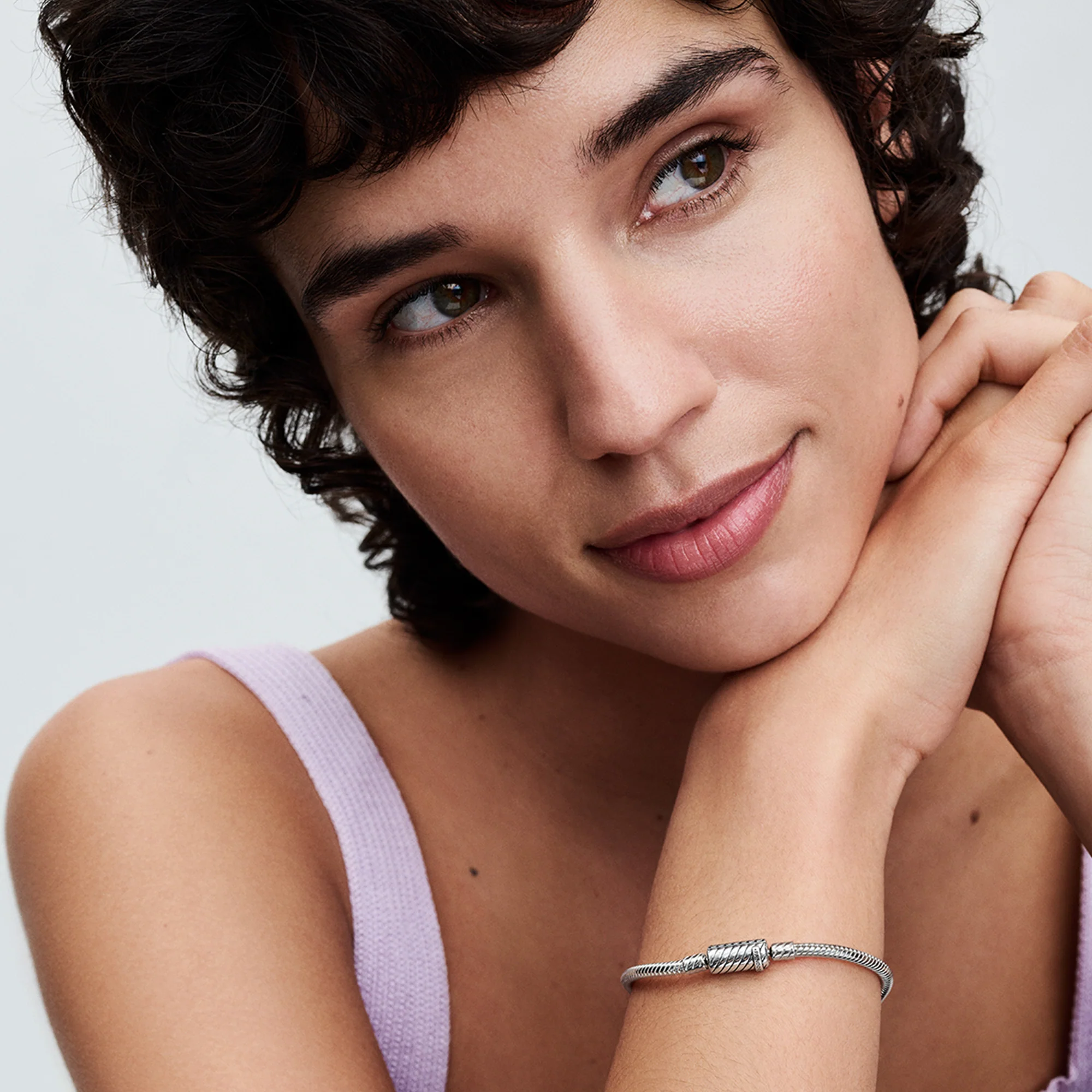 Snake Chain Sterling Silver Bracelet With Magnetic Clasp - Image 3