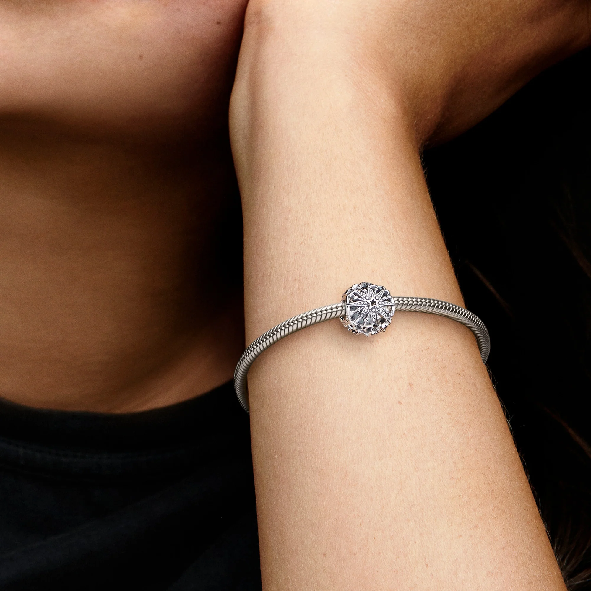 Snowflake Sterling Silver Charm - Image 2