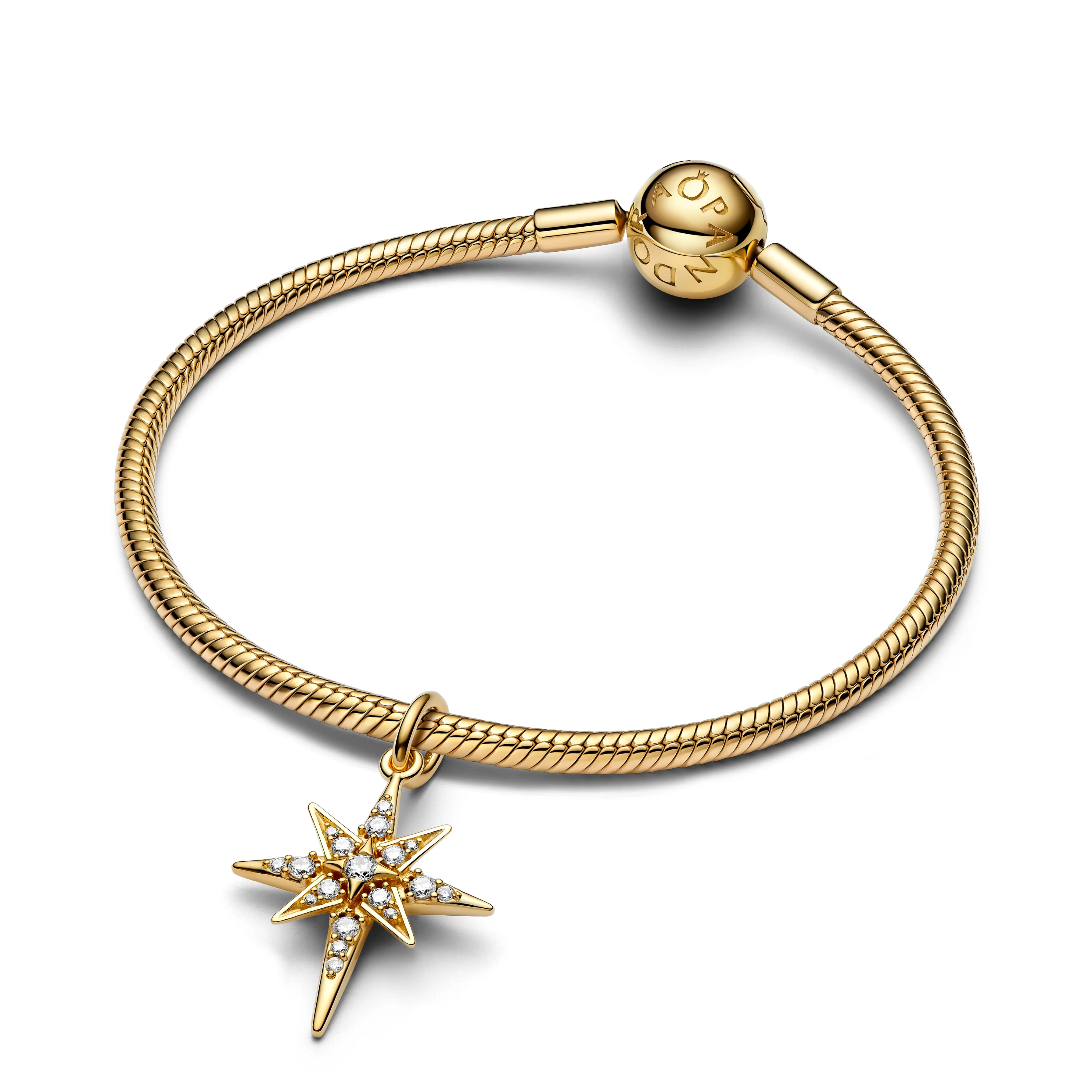 Star 14K Gold-Plated Dangle With Clear Cubic Zirconia - Image 3
