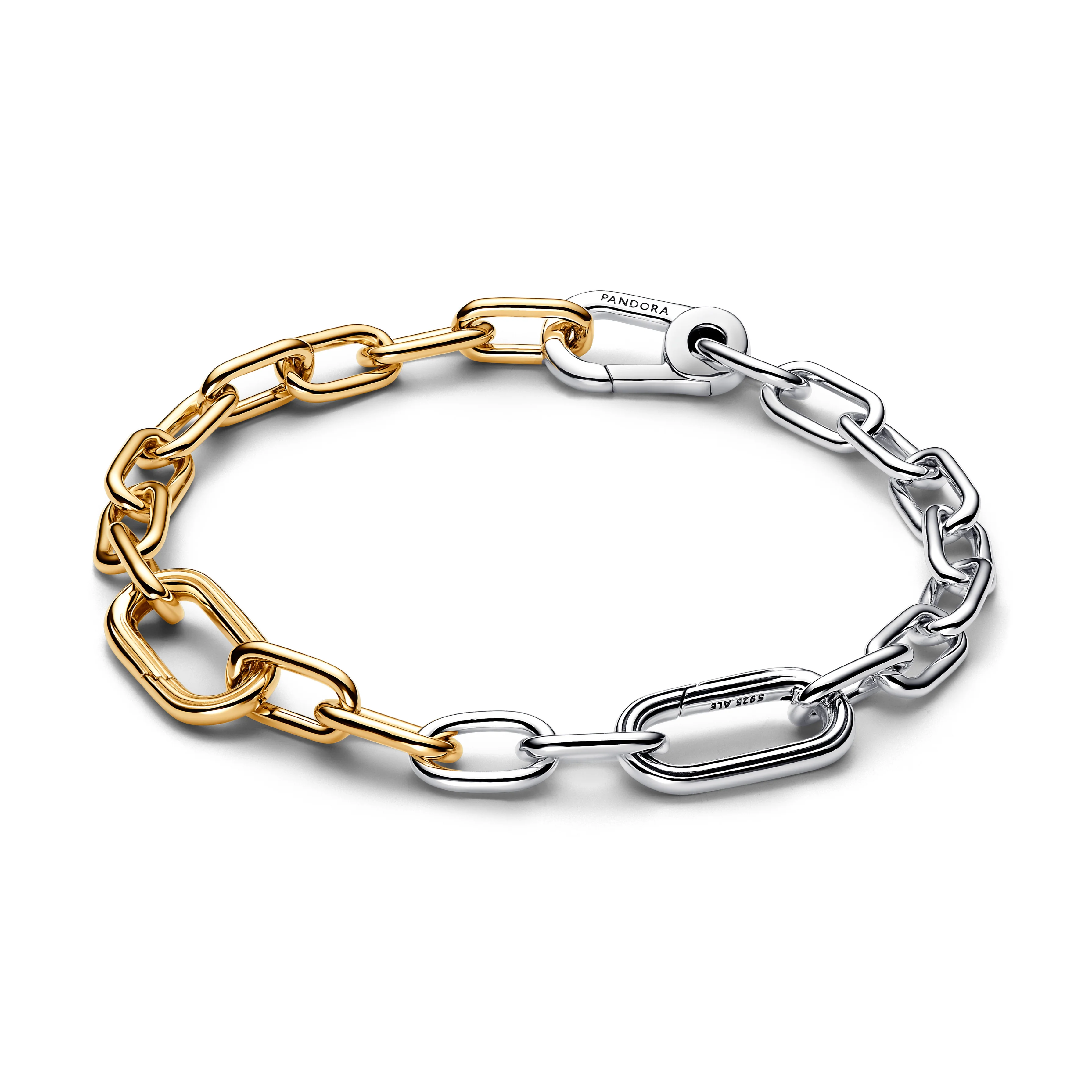 Sterling Silver And 14K Gold-Plated Link Bracelet - Image 4