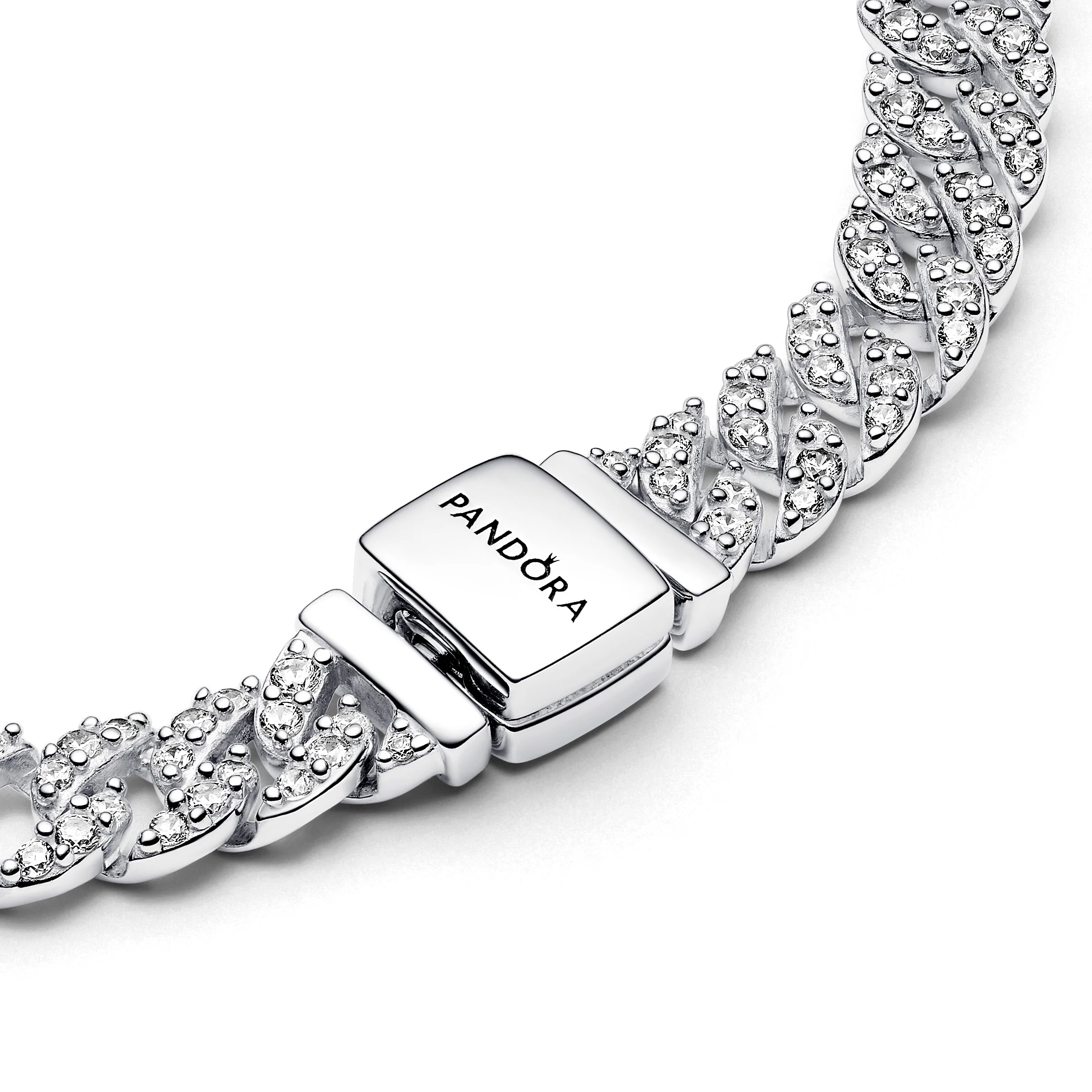 Sterling Silver Bracelet With Clear Cubic Zirconia - Image 2