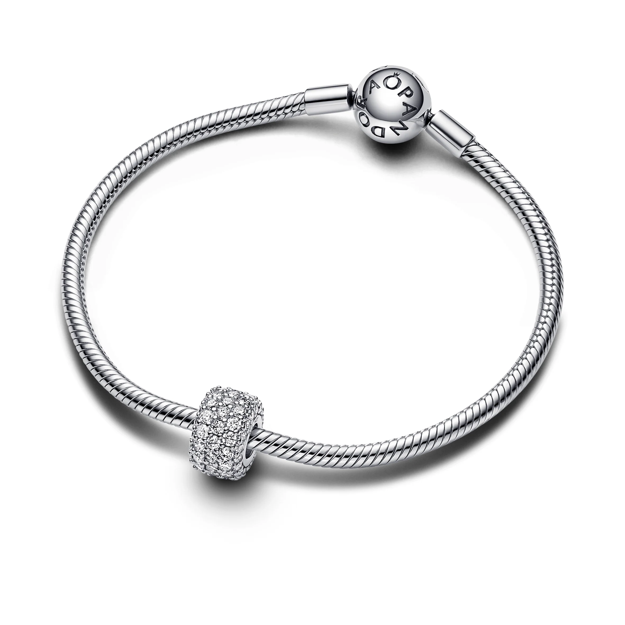 Sterling Silver Charm With Clear Cubic Zirconia - Image 4