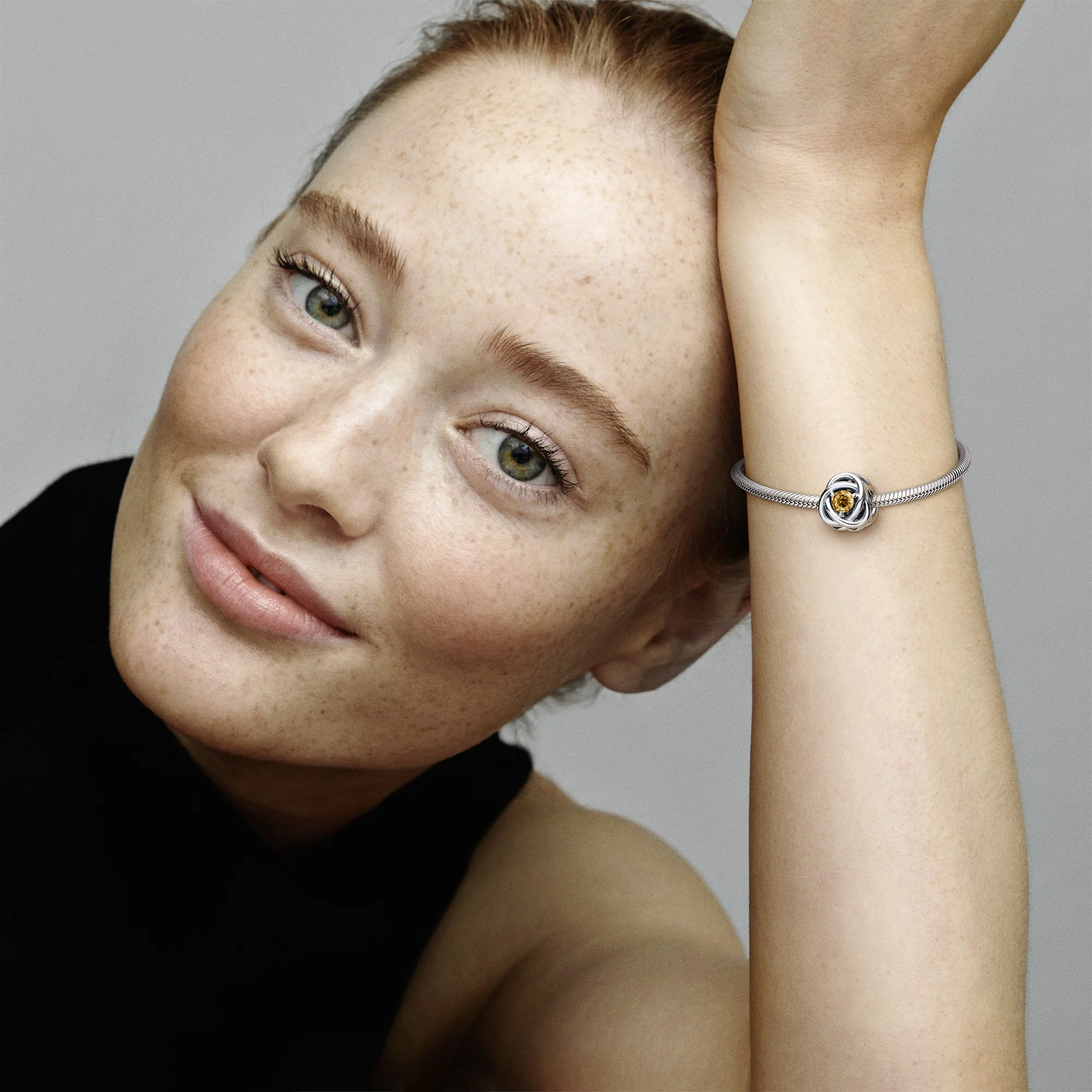 Sterling Silver Charm With Honey Coloured Crystal - Image 3