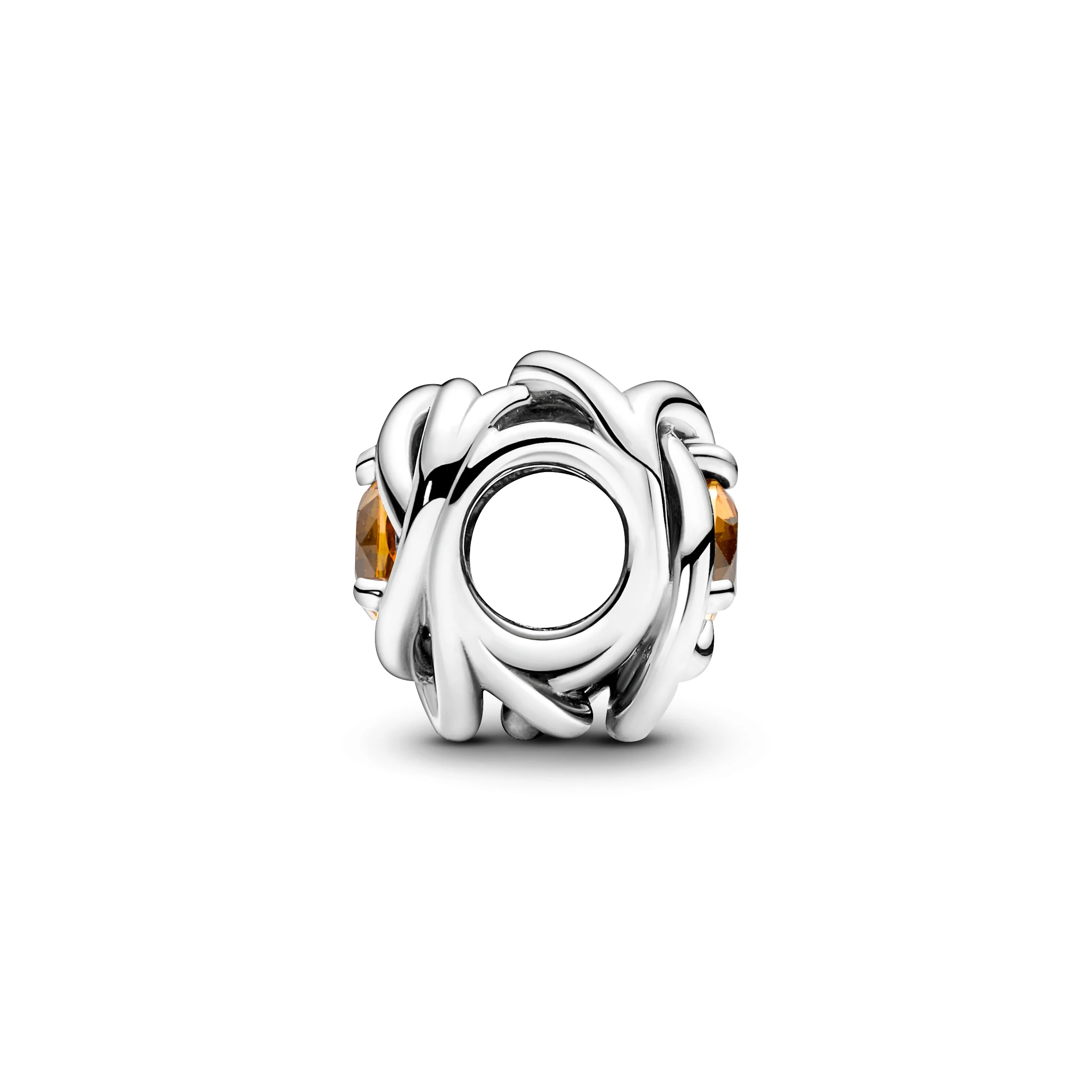 Sterling Silver Charm With Honey Coloured Crystal - Image 5