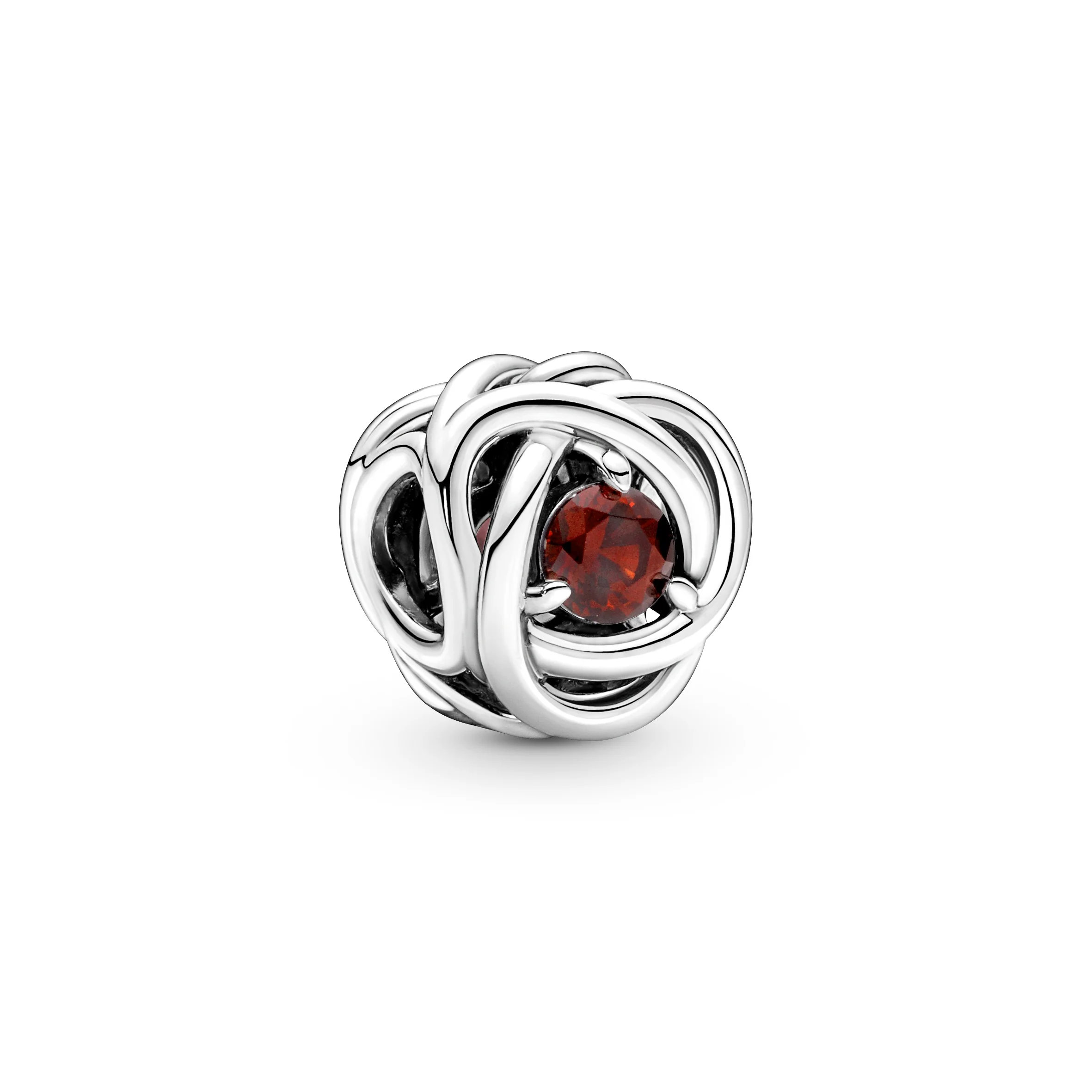 Sterling Silver Charm With Salsa Red Crystal - Image 4