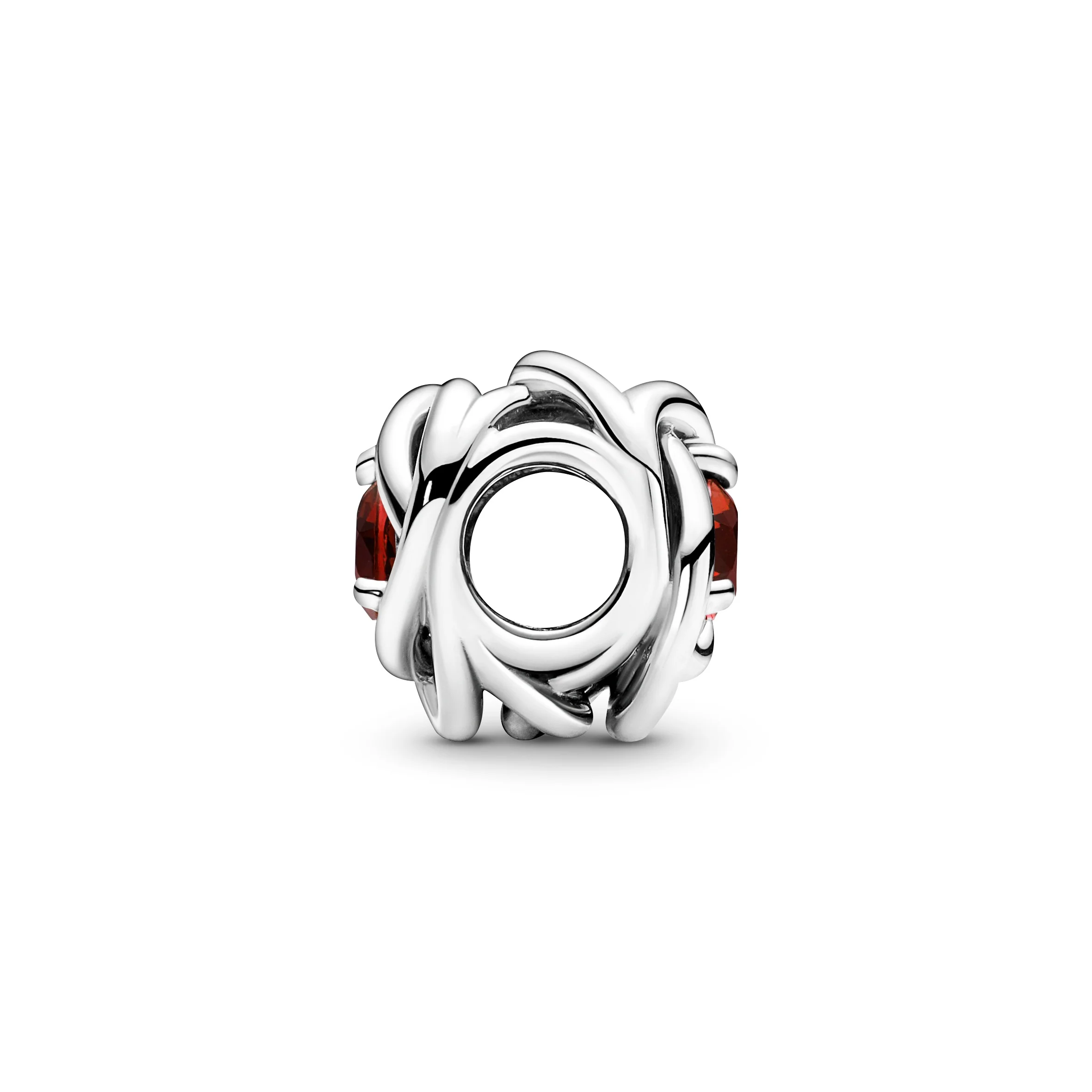 Sterling Silver Charm With Salsa Red Crystal - Image 5
