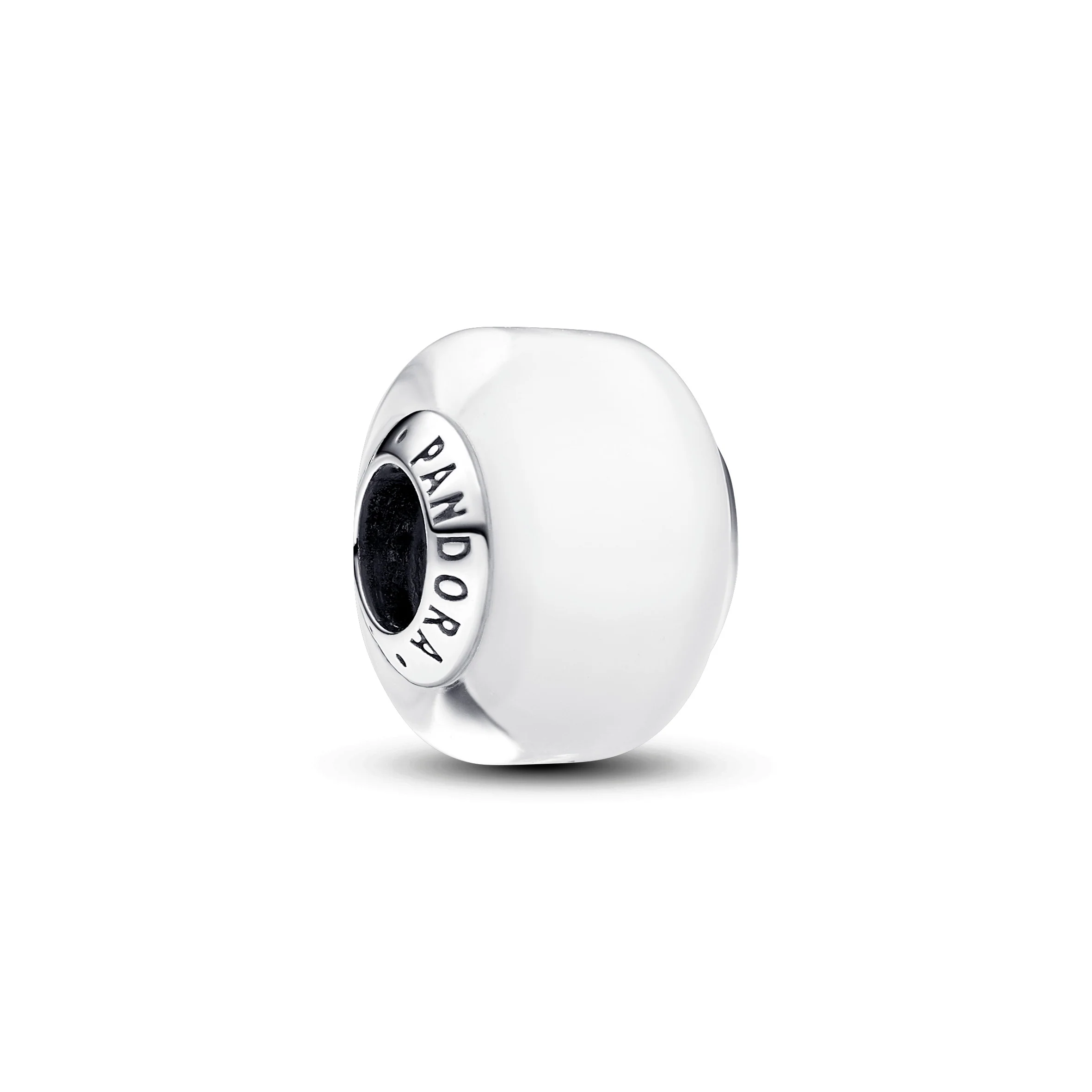 Sterling Silver Charm With White Murano Glass - Image 3