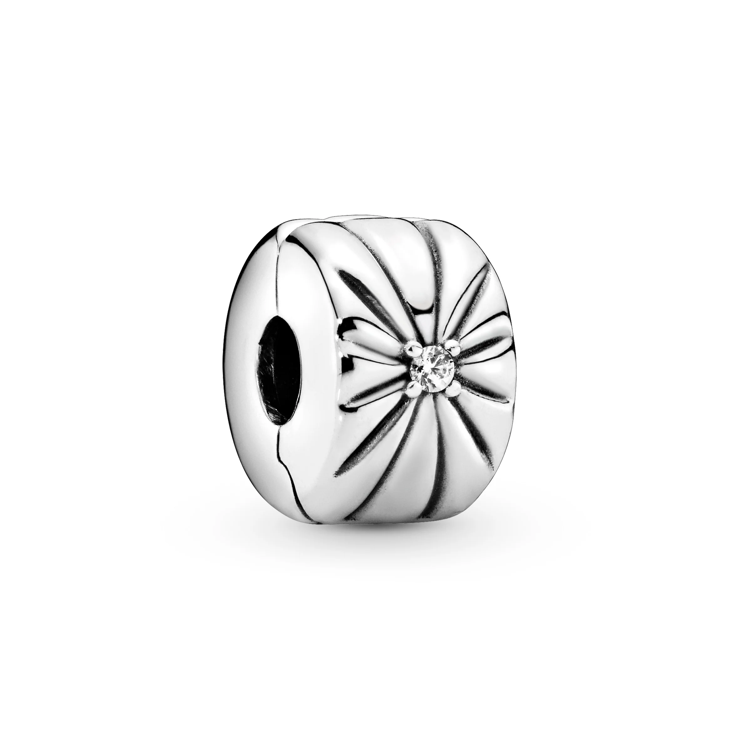Sterling Silver Clip With Clear Cubic Zirconia - Image 4