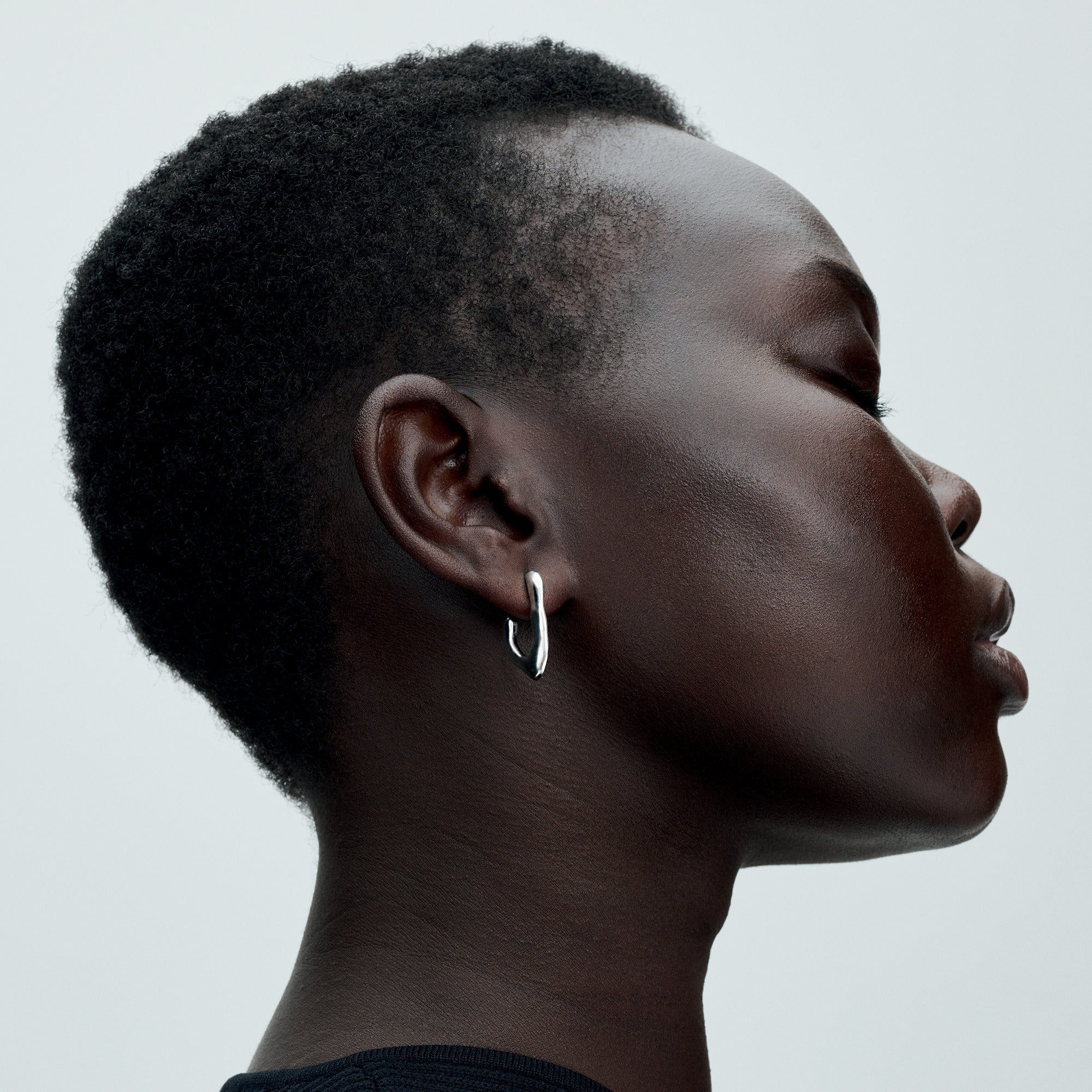 Sterling Silver Hoop Earrings - Image 2