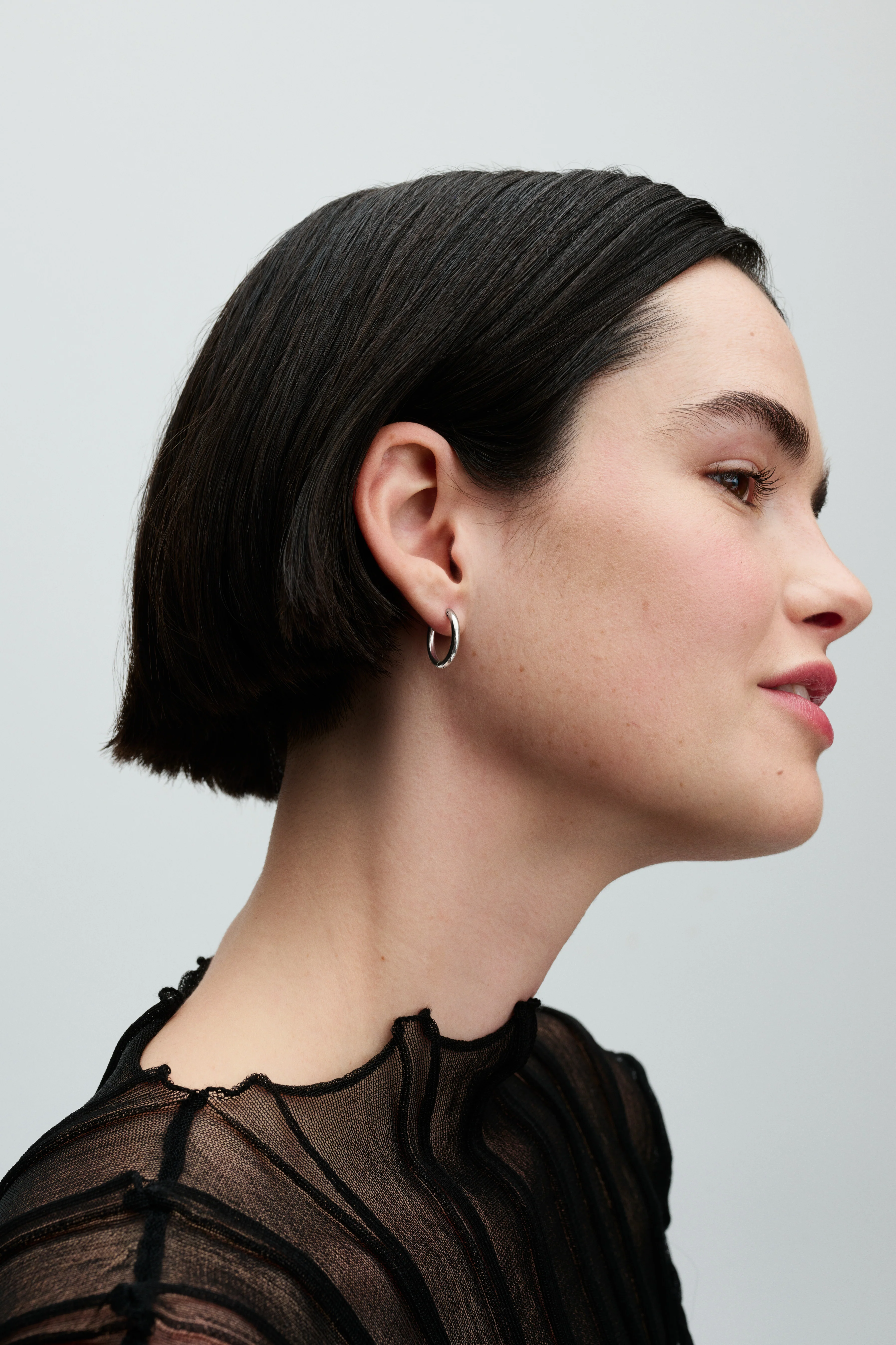 Sterling Silver Hoop Earrings - Image 3