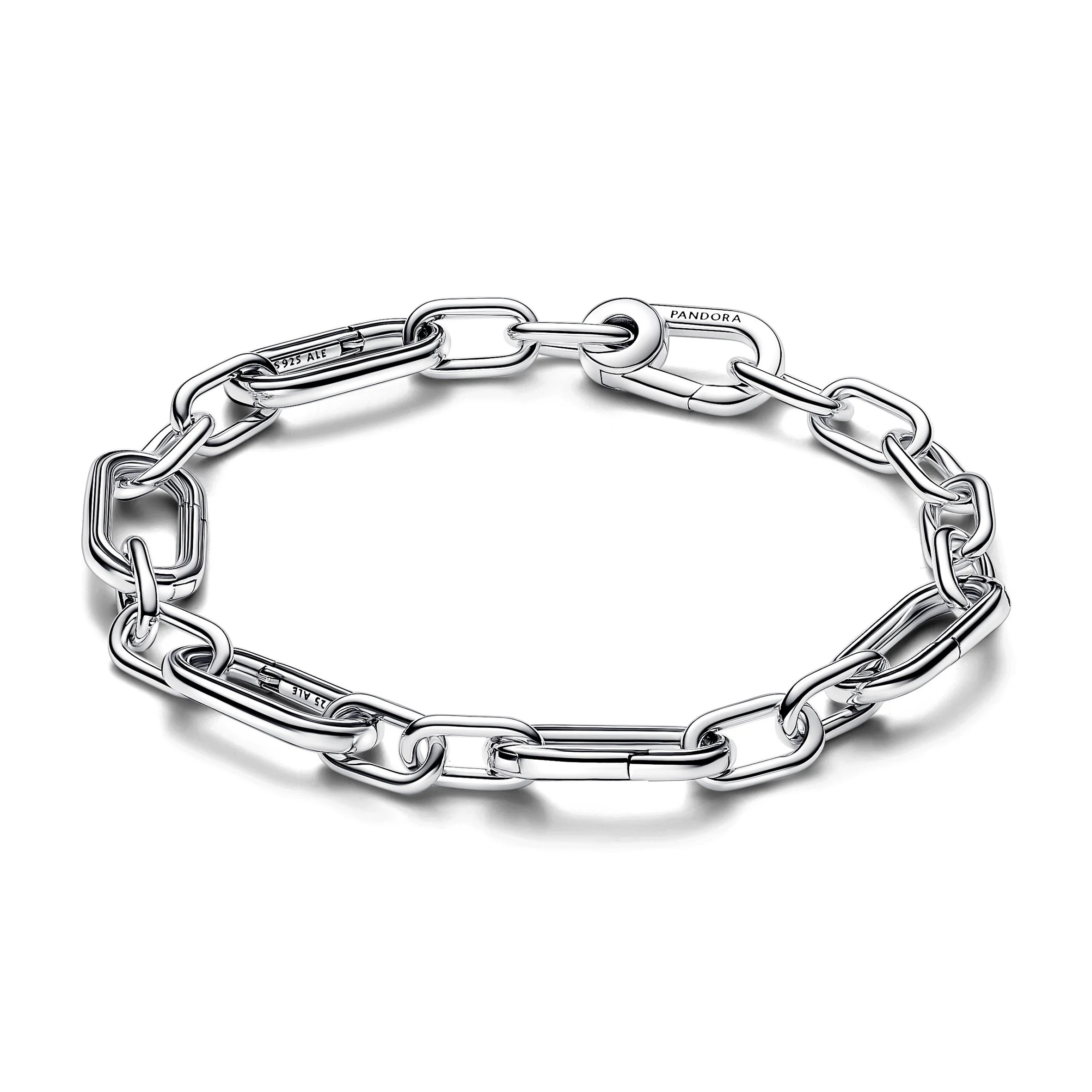 Sterling Silver Link Bracelet With 5 Openable Links