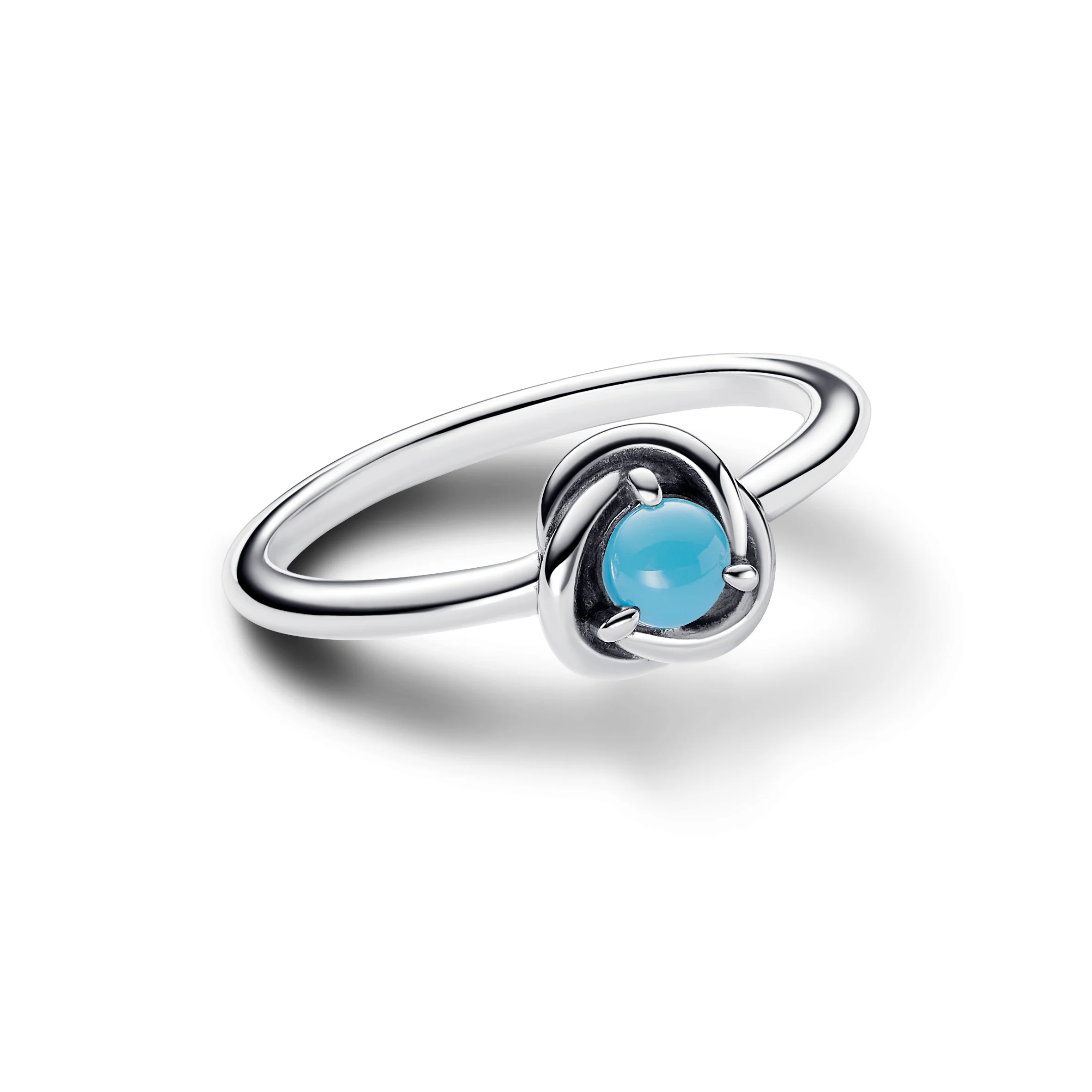 Sterling Silver Ring With Capri Blue Crystal - Image 3