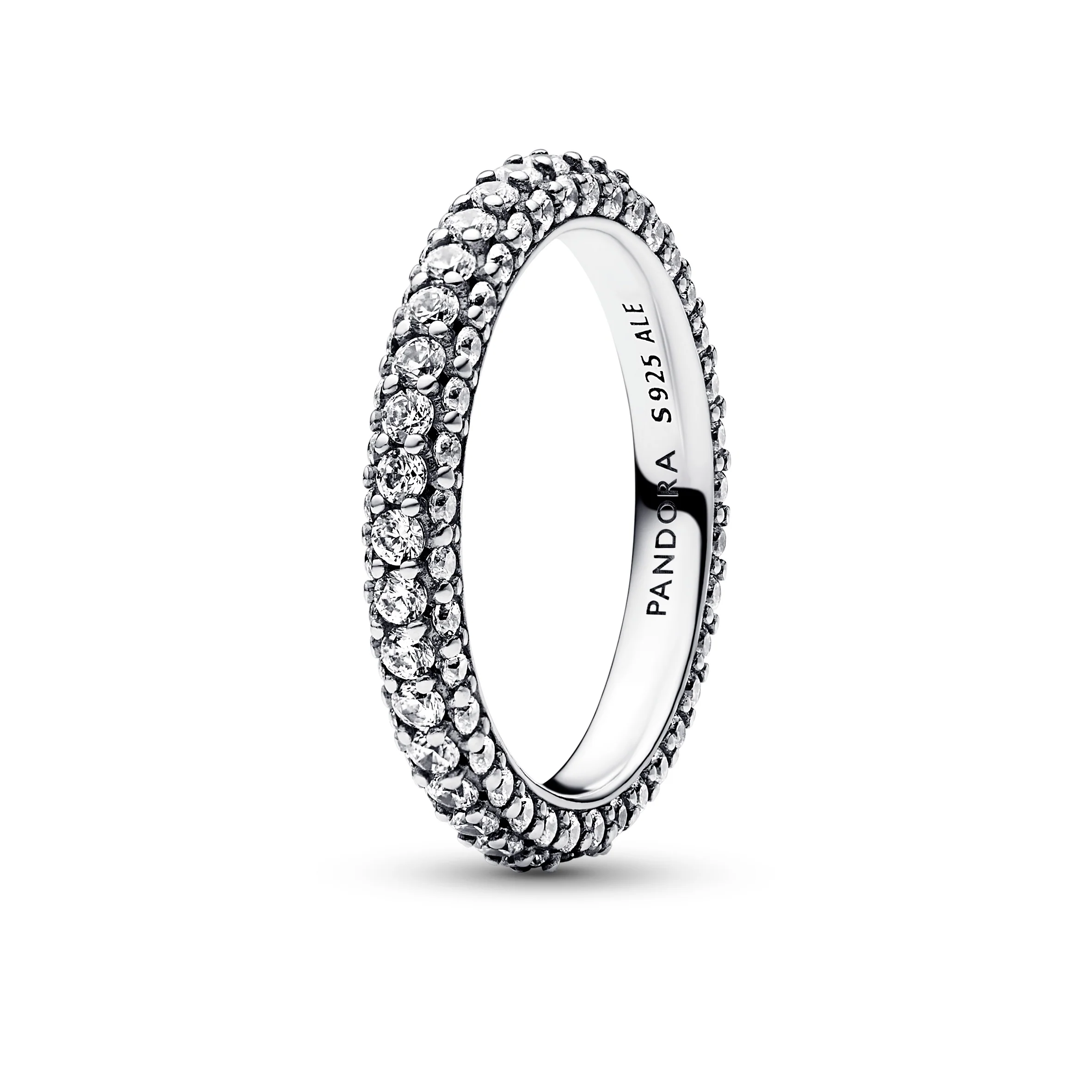 Sterling Silver Ring With Clear Cubic Zirconia