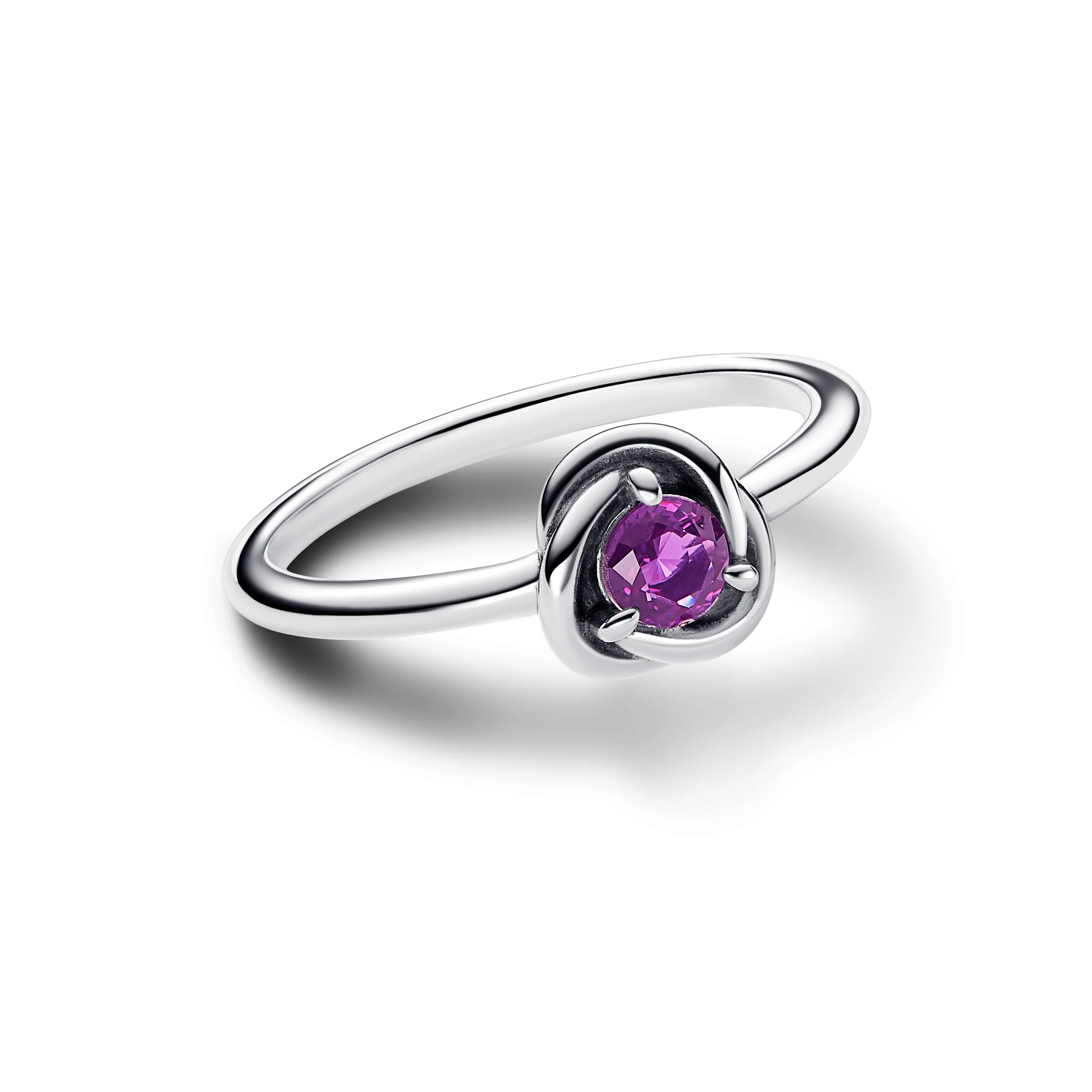 Sterling Silver Ring With Sweet Grape Purple Crystal - Image 3