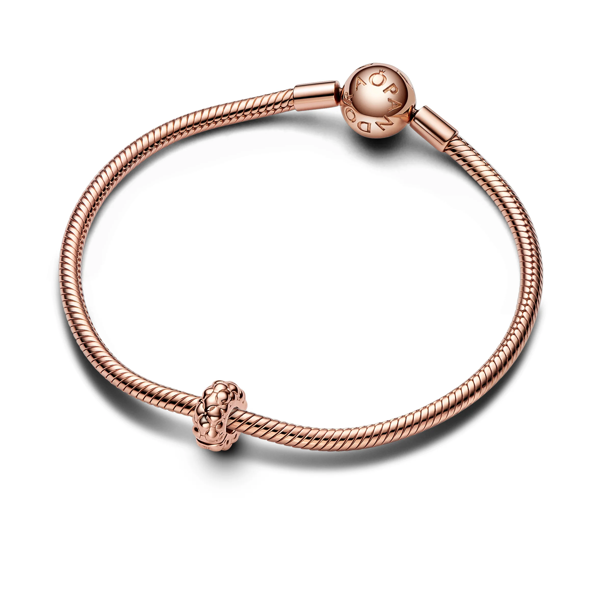 Studded Pattern 14K Rose Gold-Plated Clip With Silicone Grip - Image 3