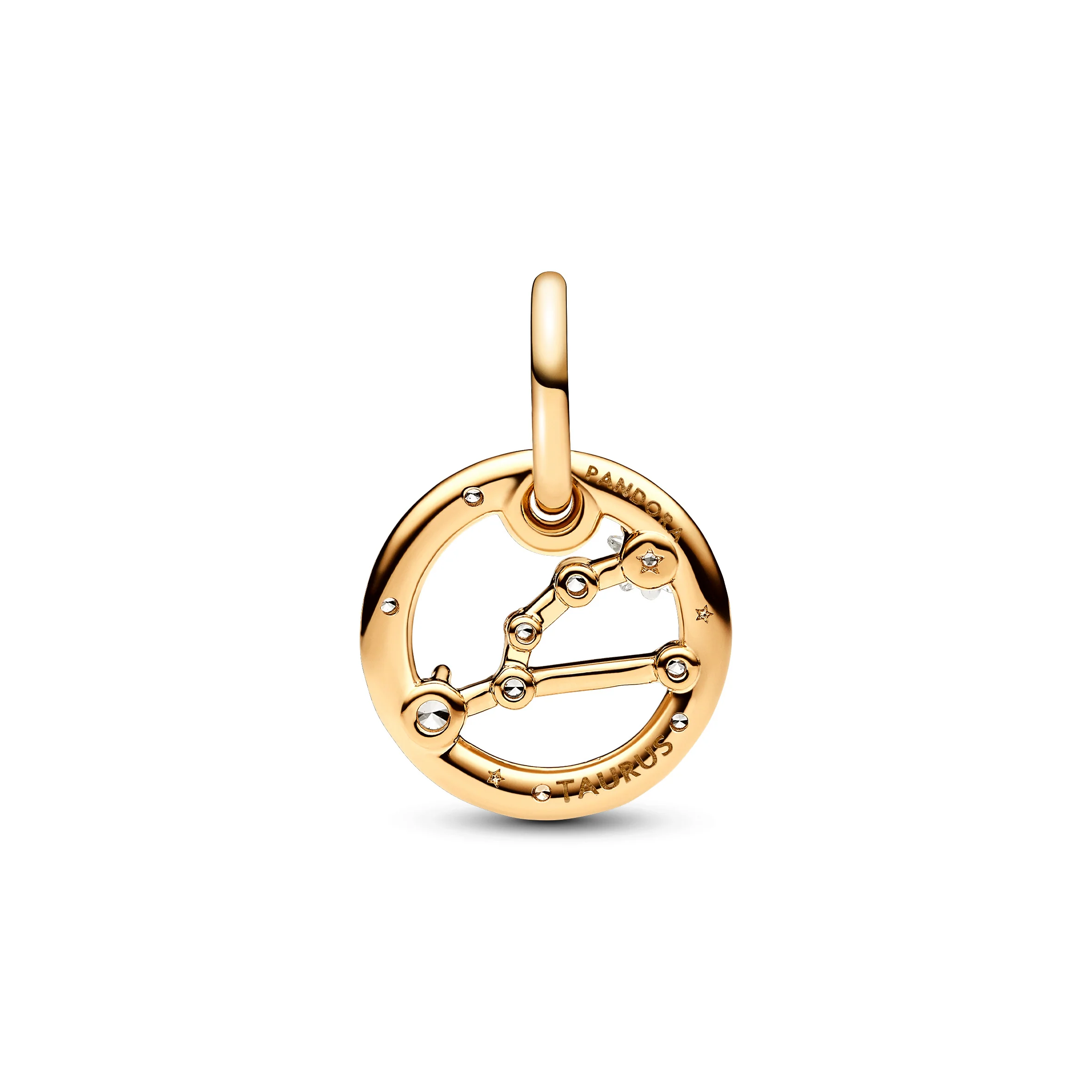 Taurus Zodiac 14K Gold-Plated Dangle With Clear Cubic Zirconia - Image 4