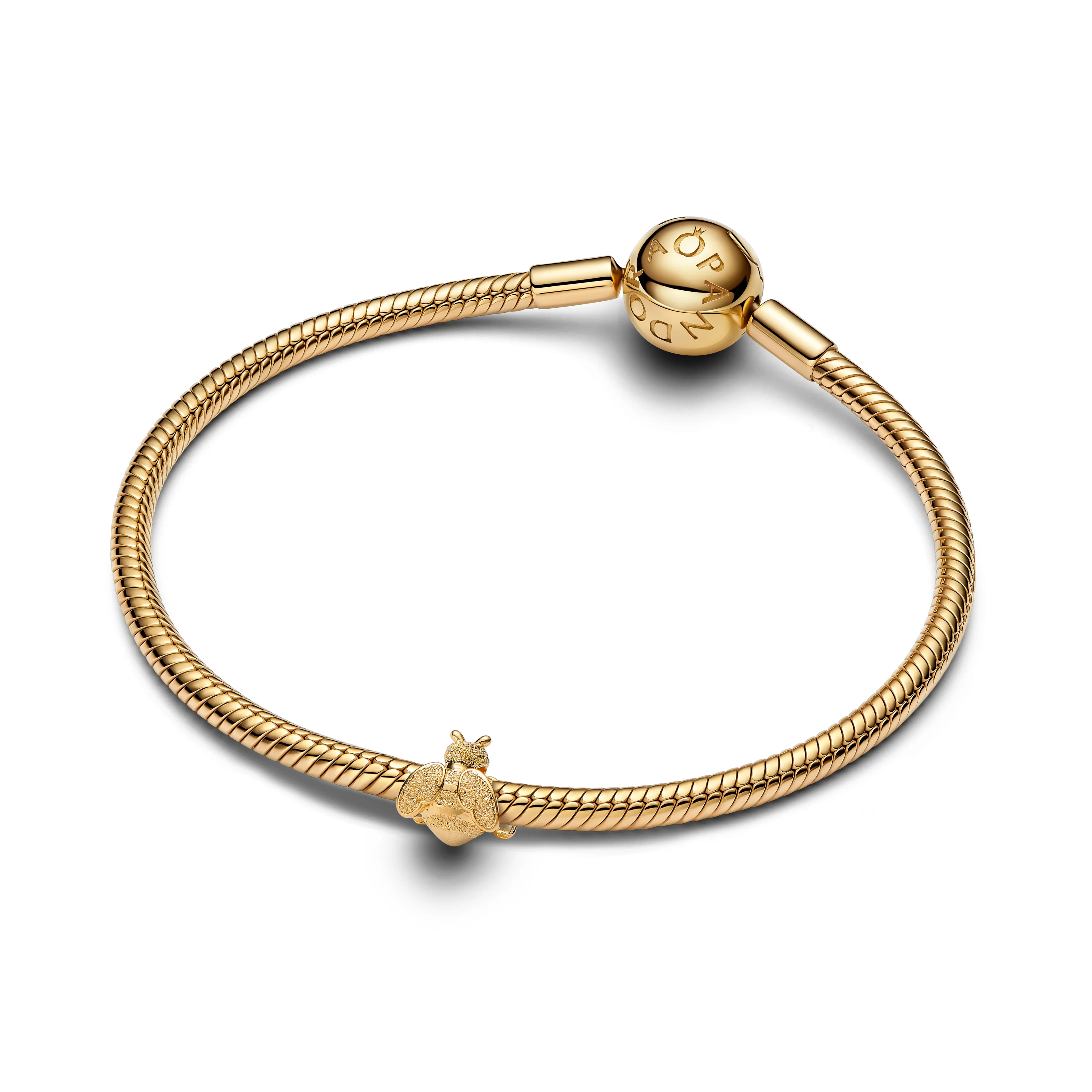Textured Bee 14K Gold-Plated Mini Charm - Image 2