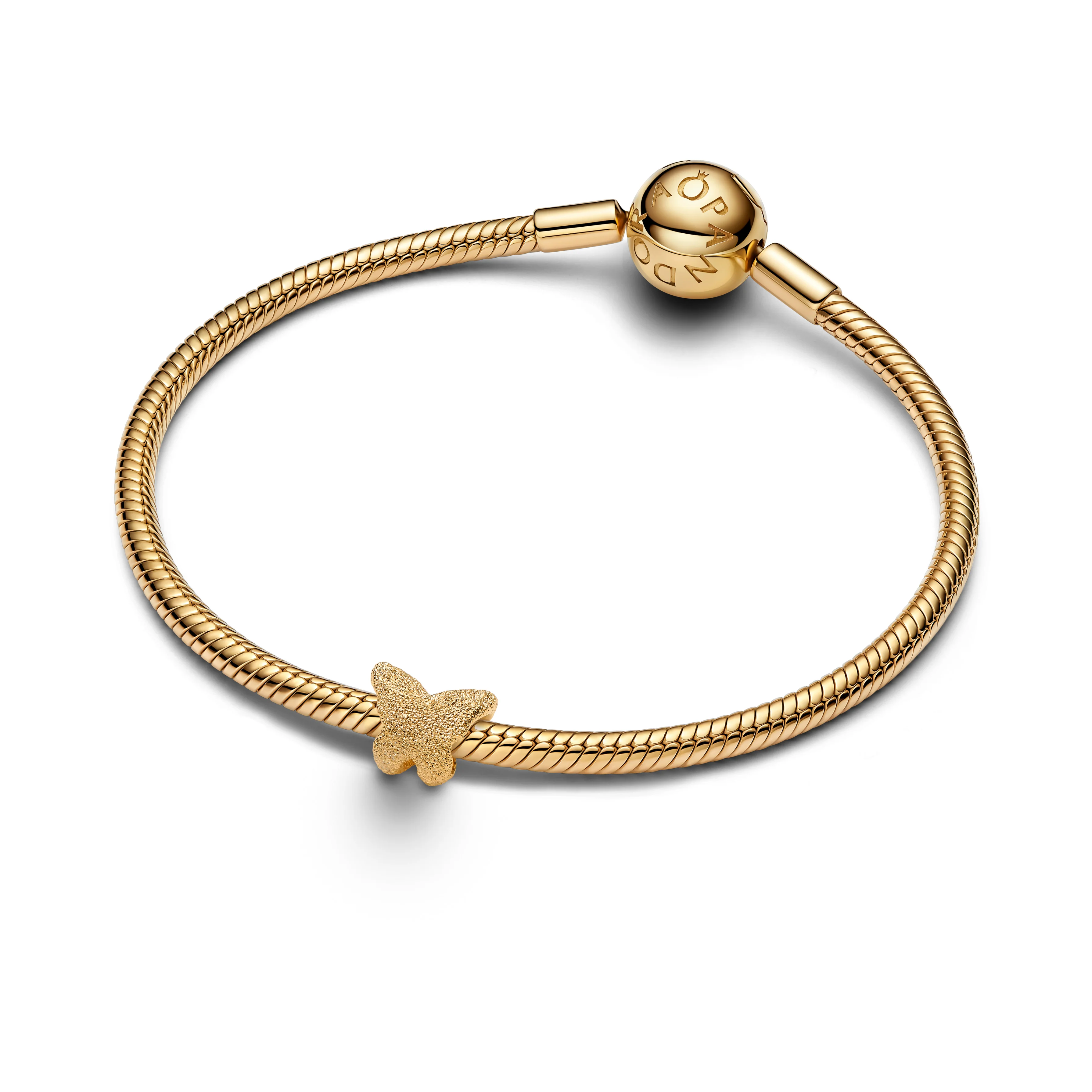 Textured Butterfly 14K Gold-Plated Mini Charm - Image 4