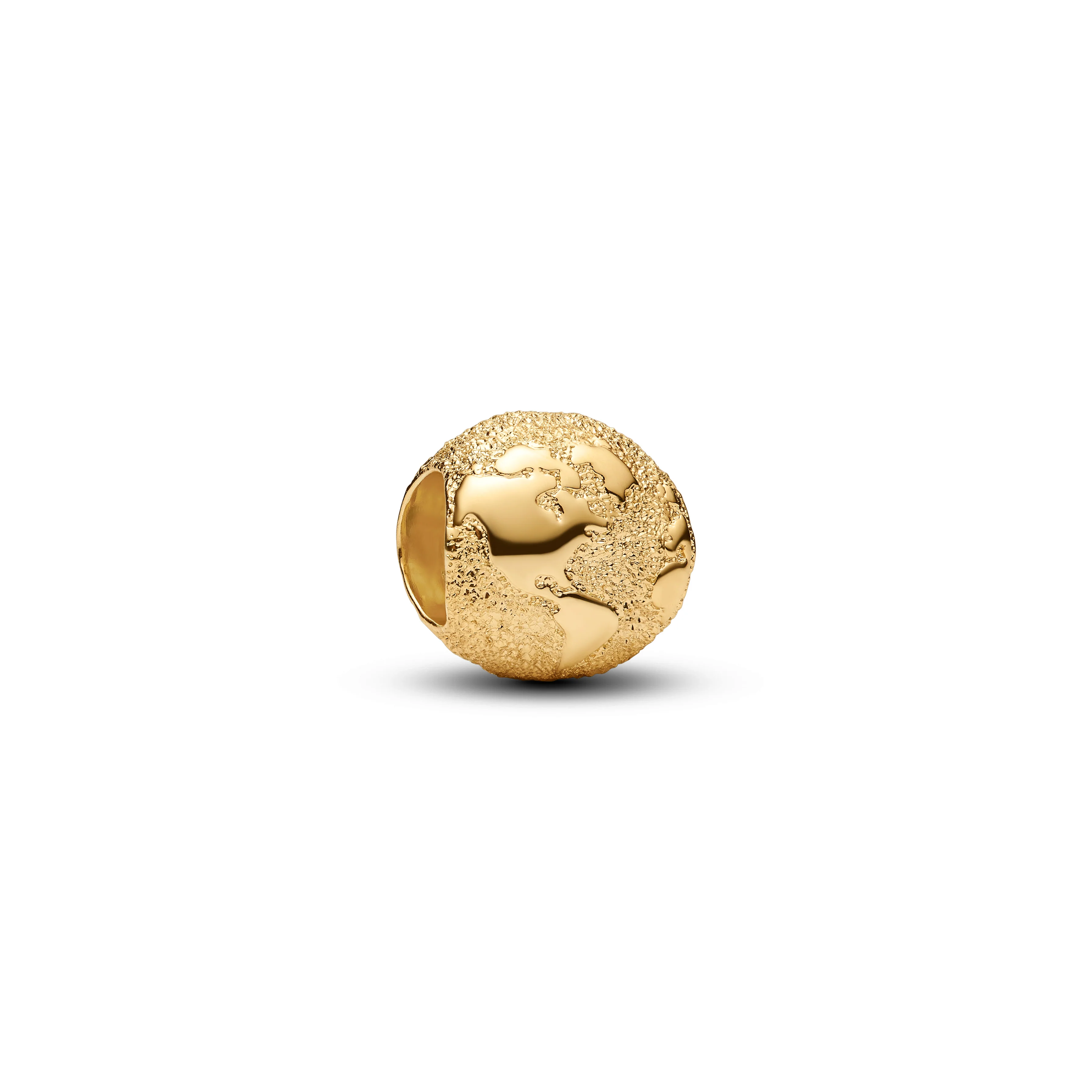 Textured Globe 14K Gold-Plated Mini Charm