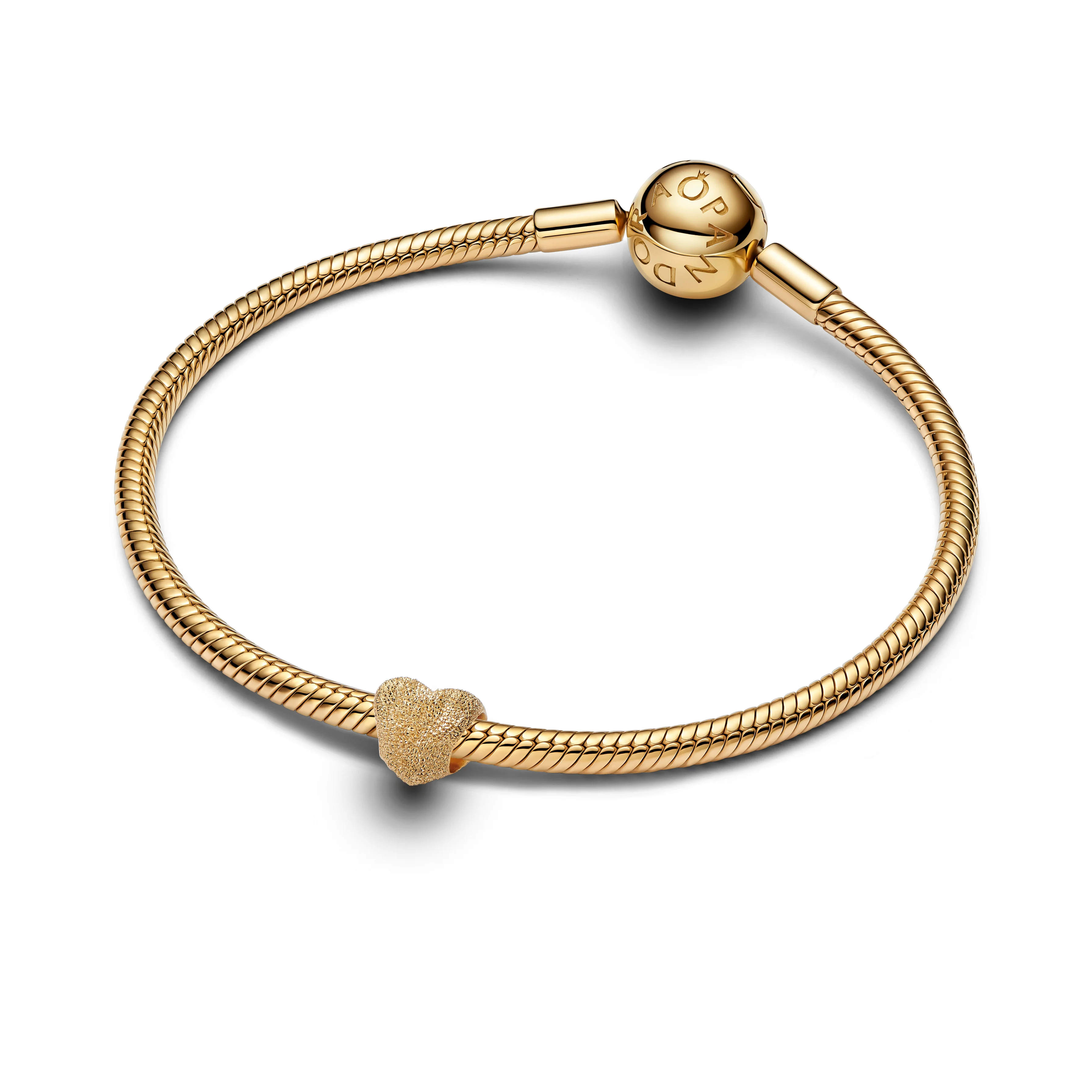 Textured Heart 14K Gold-Plated Mini Charm - Image 3