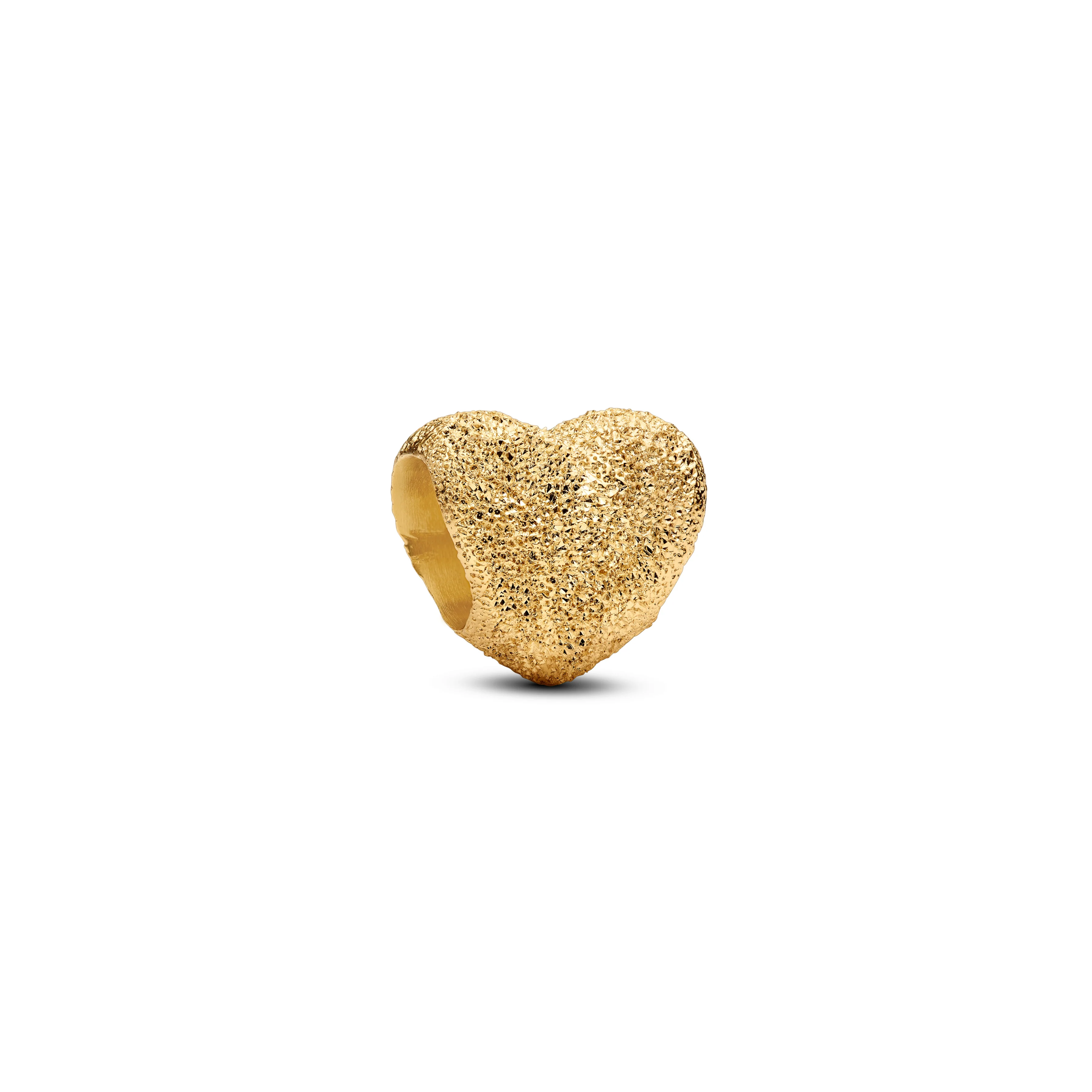 Textured Heart 14K Gold-Plated Mini Charm - Image 4
