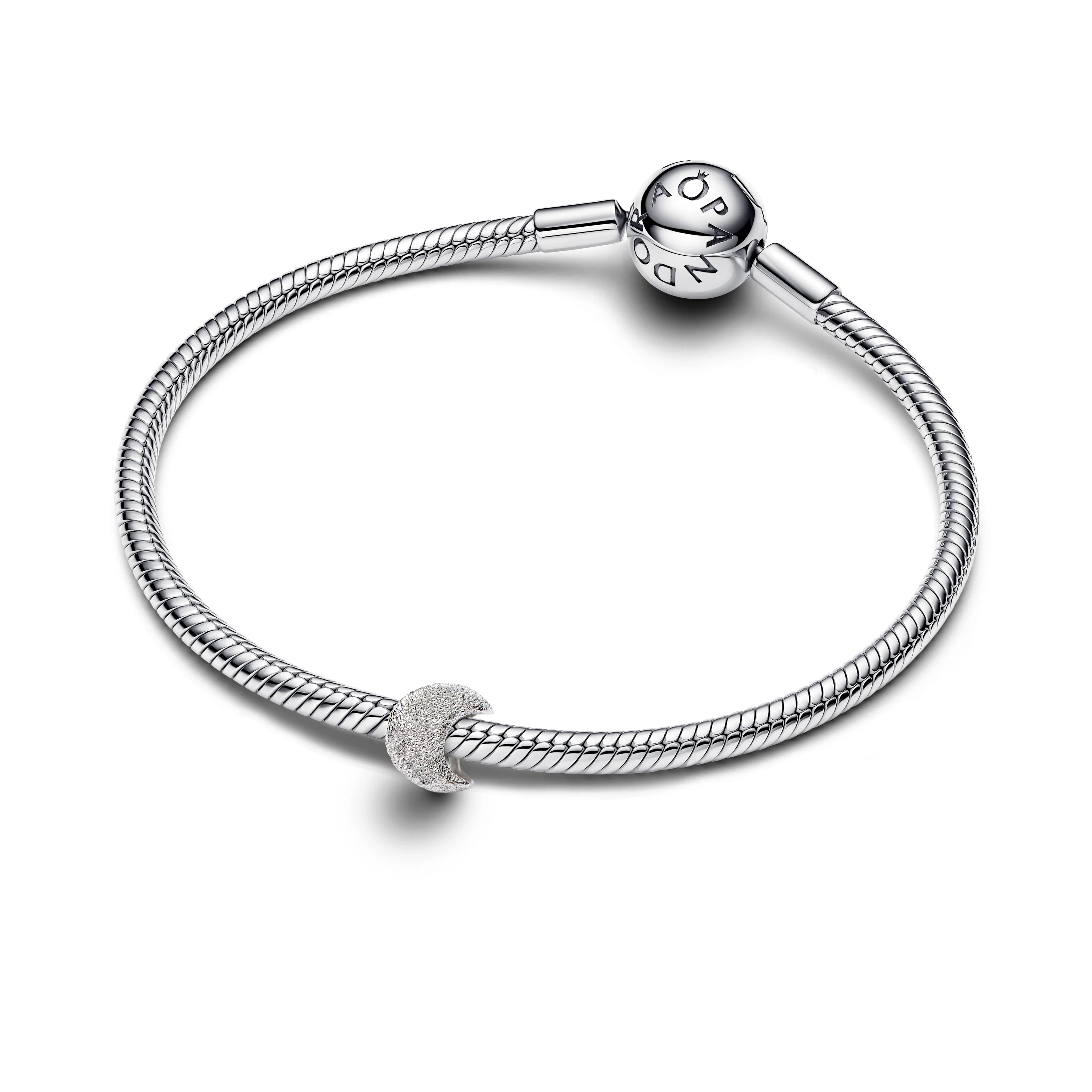 Textured Moon Sterling Silver Mini Charm - Image 6
