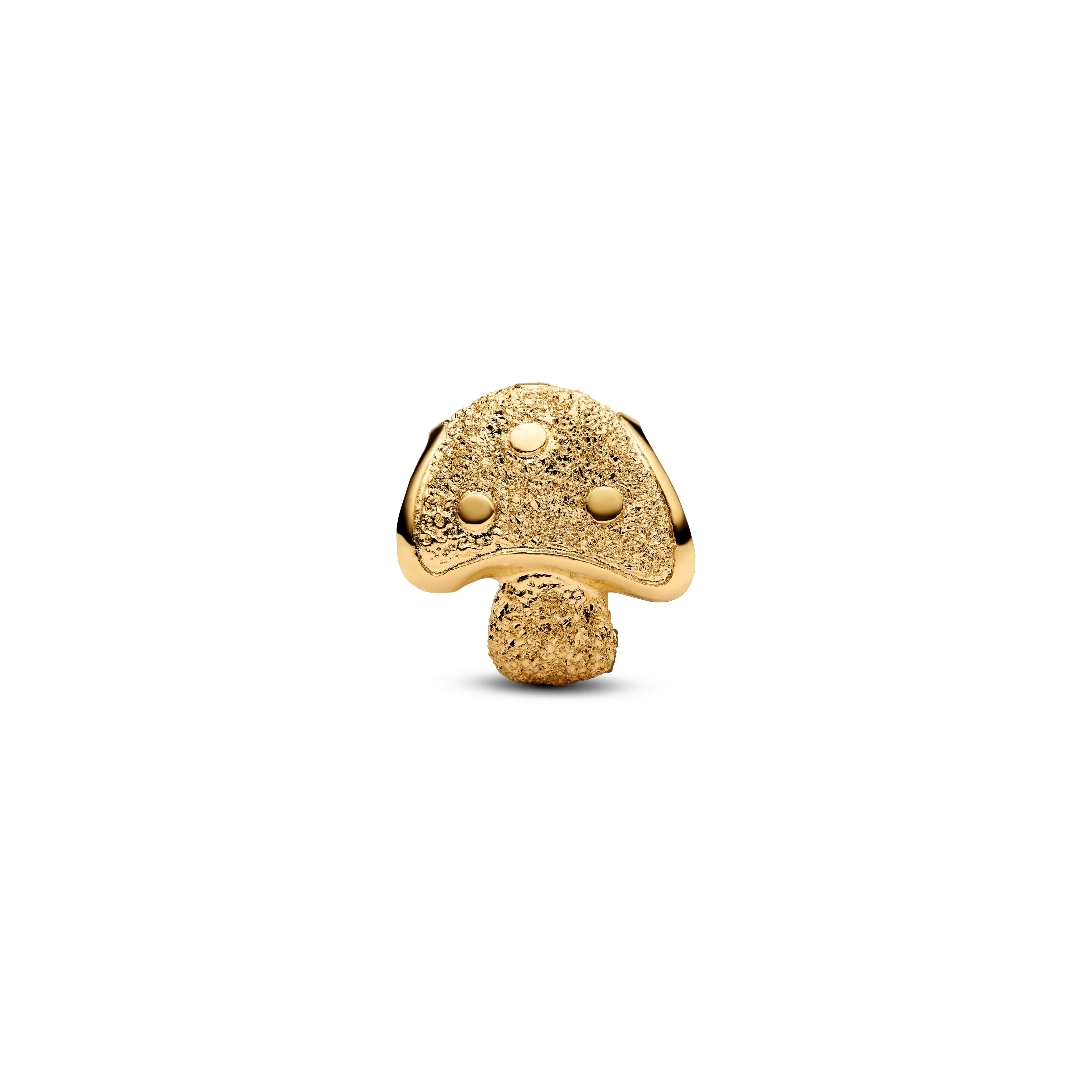 Textured Mushroom 14K Gold-Plated Mini Charm - Image 2