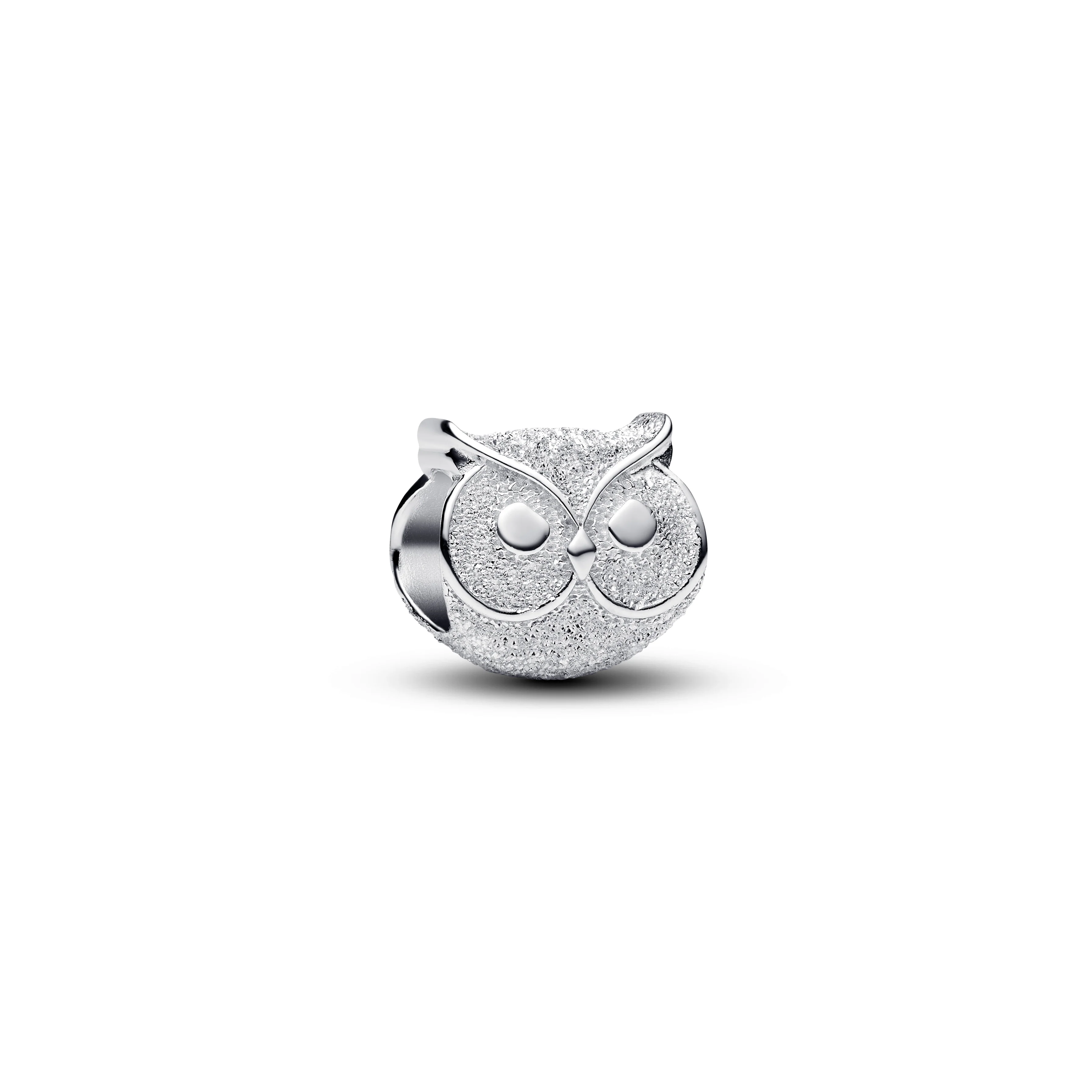 Textured Owl Sterling Silver Mini Charm - Image 3