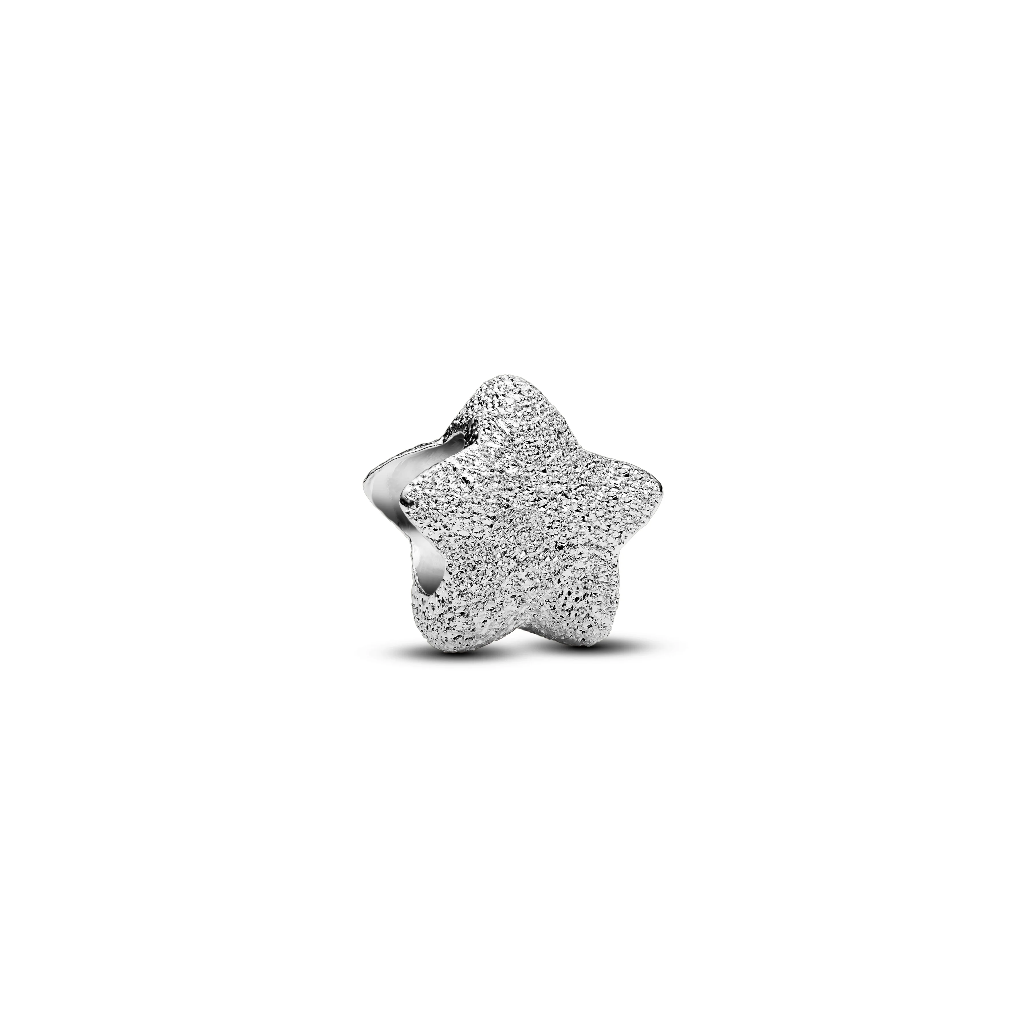 Textured Star Sterling Silver Mini Charm - Image 2