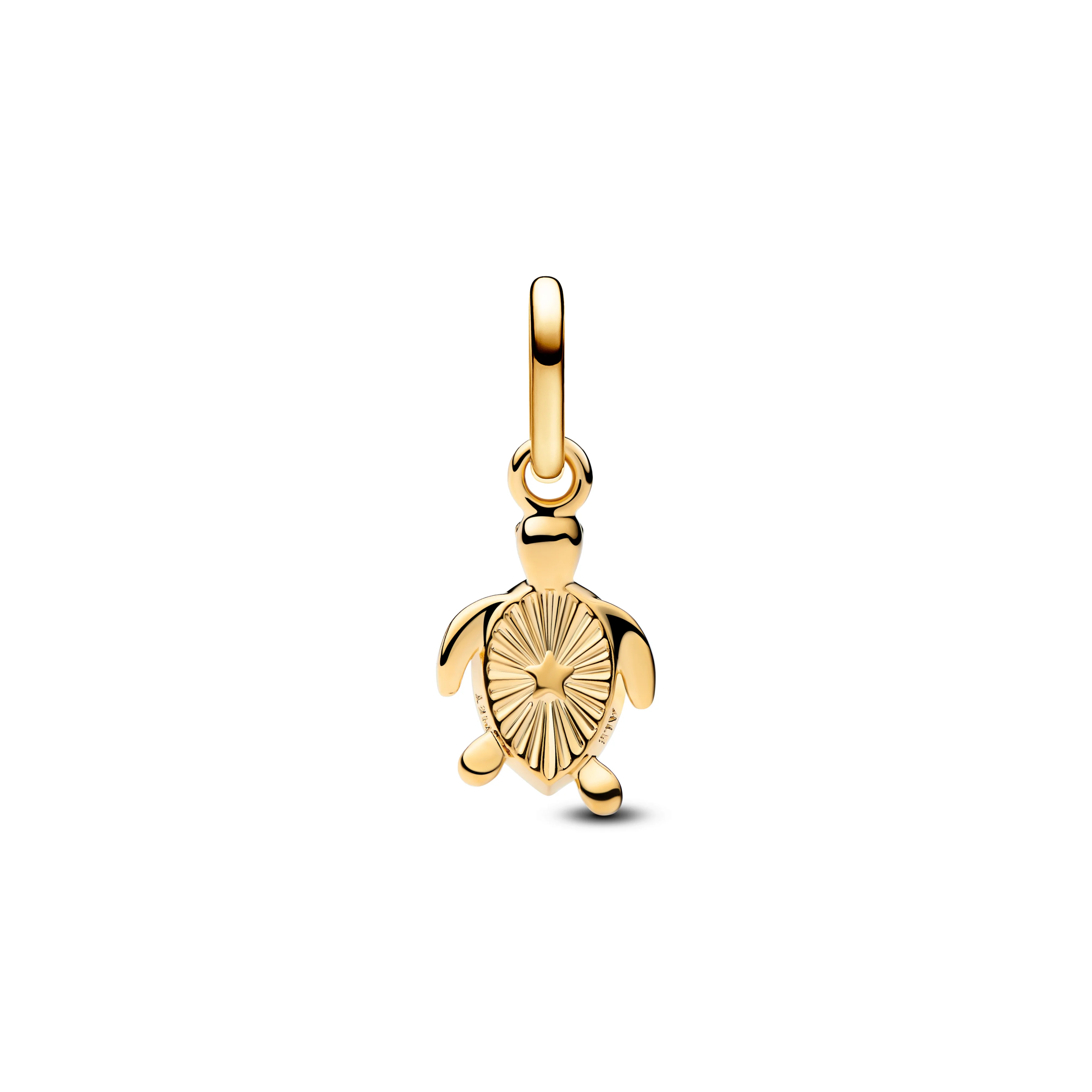 Turtle 14K Gold-Plated Mini Dangle With Imitation Malachite - Image 4