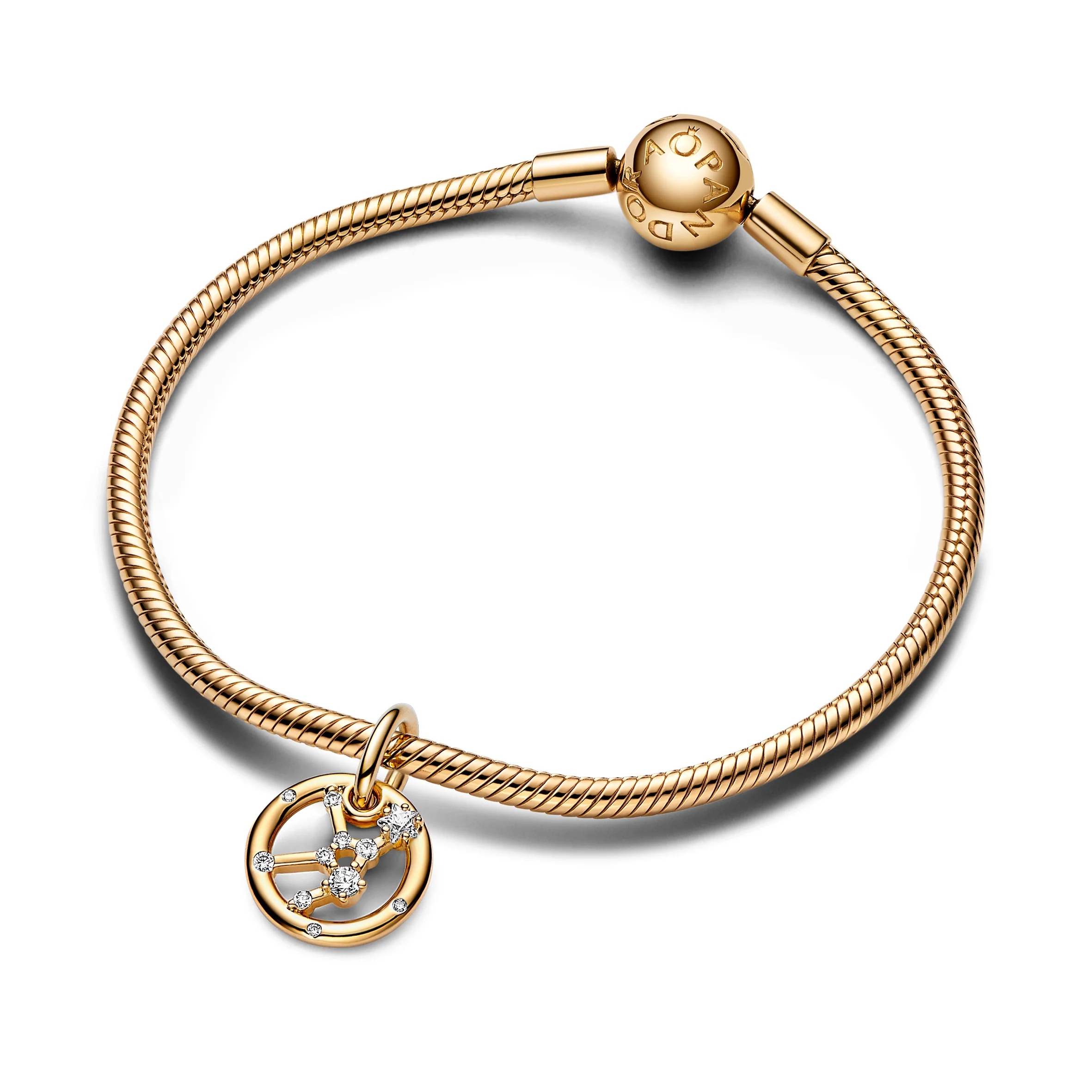Virgo Zodiac 14K Gold-Plated Dangle With Clear Cubic Zirconia - Image 5