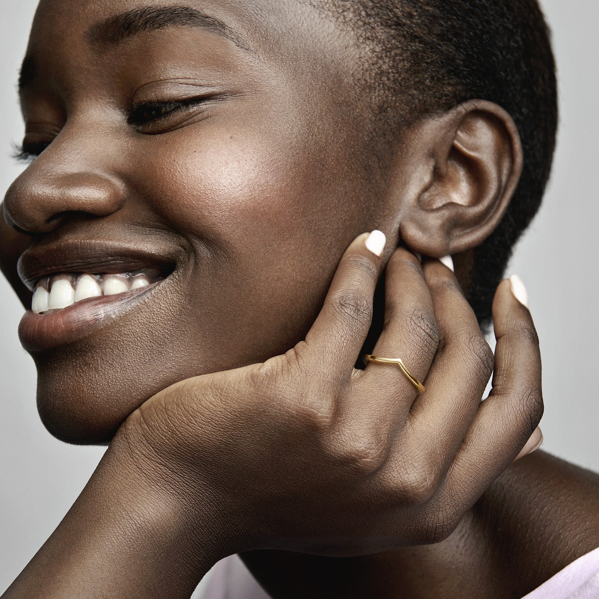 Wishbone 14K Gold-Plated Ring - Image 5